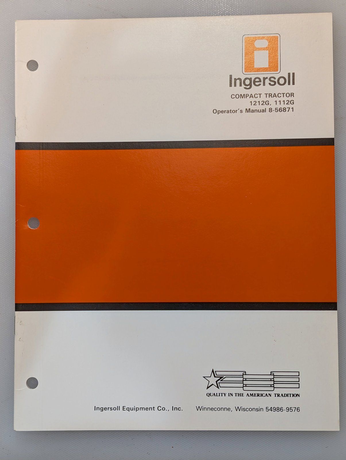 8-56871 OM 1112G 1212G TRACTOR (S) - Ingersoll/Case Tractor Part