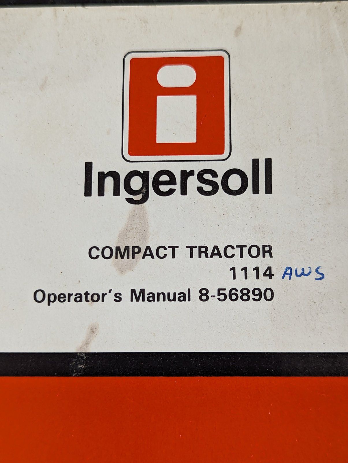 8-56890 OM: 1114 TRACTOR - Ingersoll/Case Tractor Part