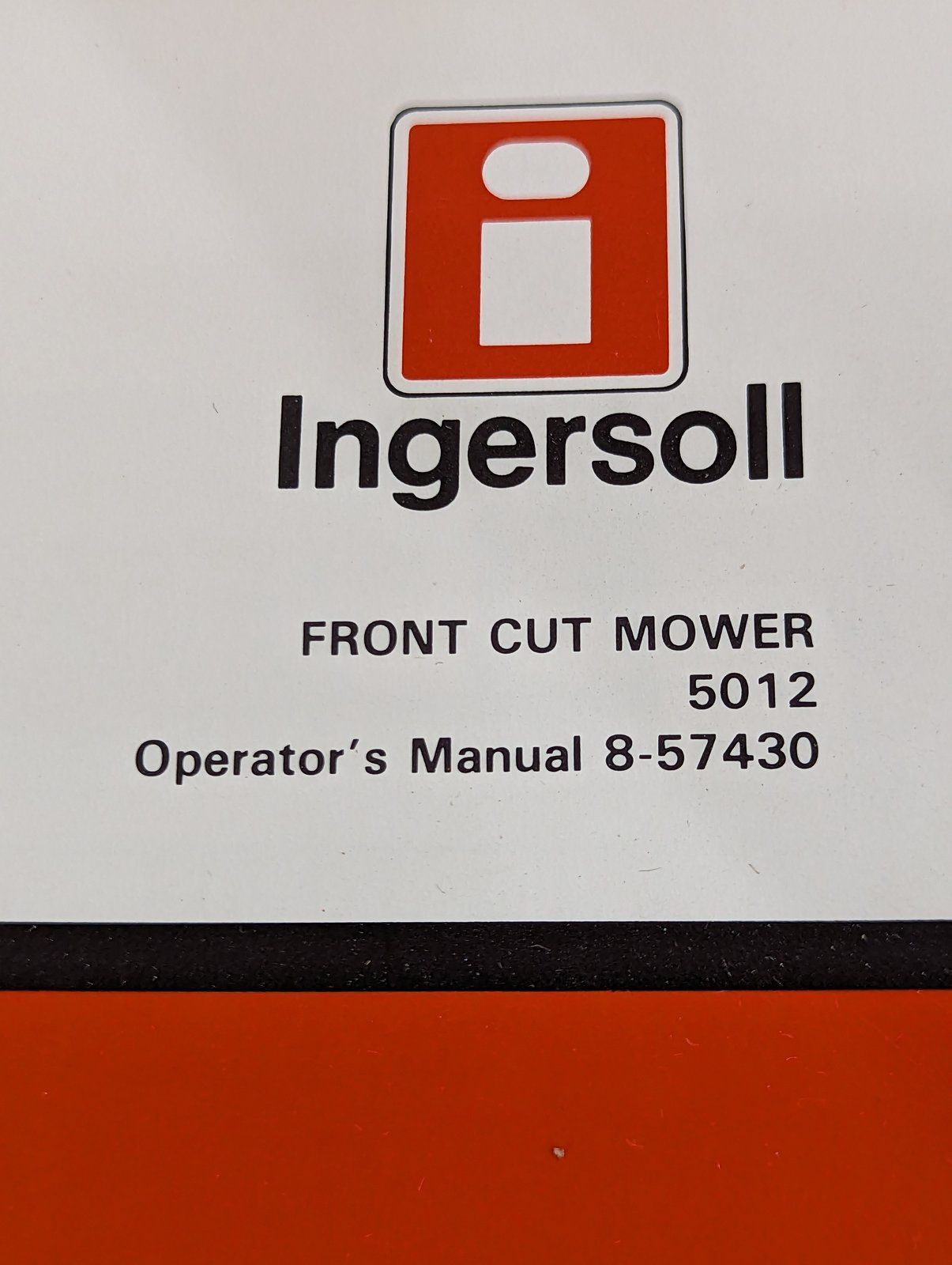 8-57430 OM FRONT CUT MOWER 5012 - Ingersoll/Case Tractor Part