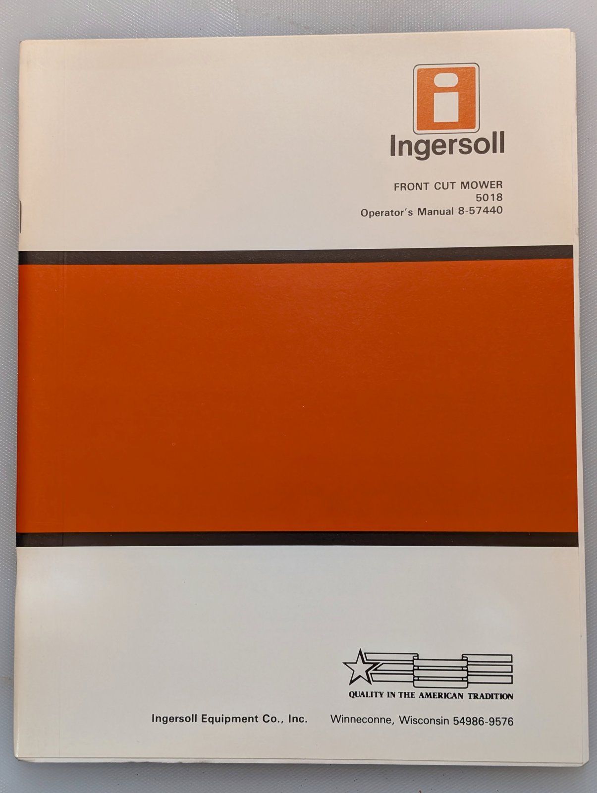 8-57440 OM - 5018 FRONT CUT MOWER - Ingersoll/Case Tractor Part