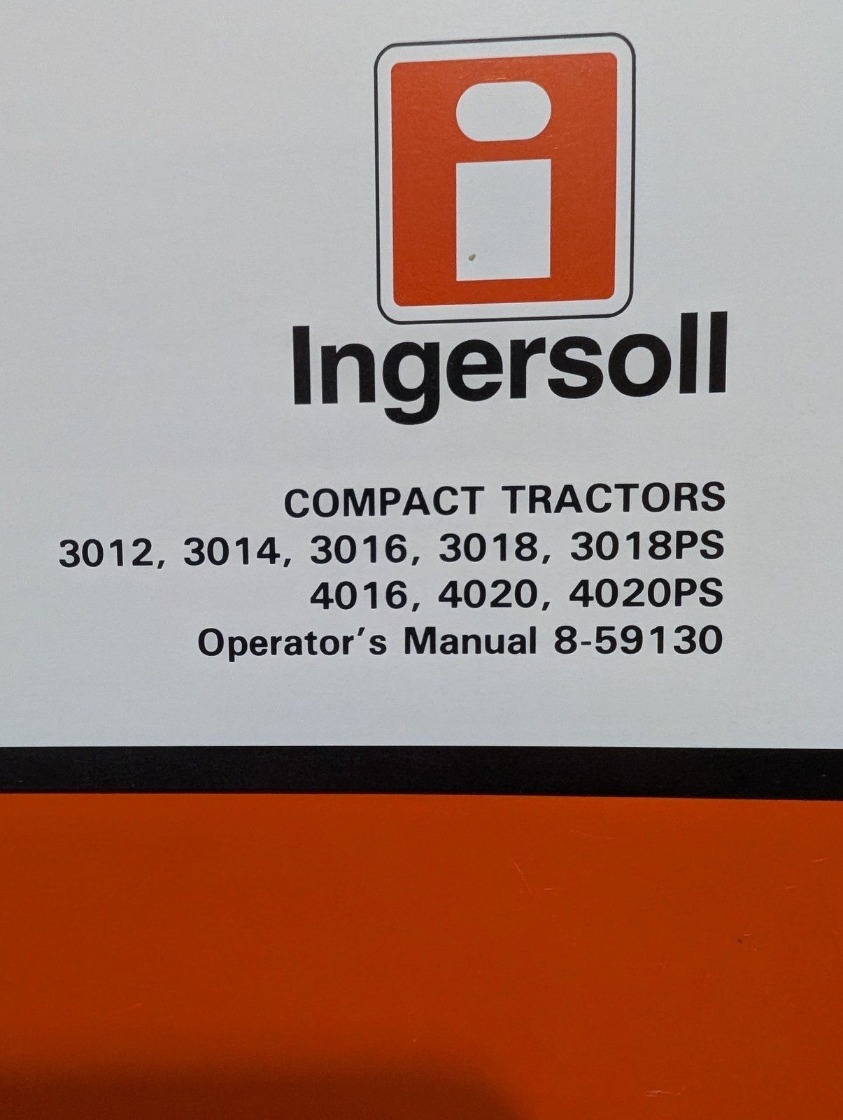 8-59130 OM 3012 3014 3016 3018 3018PS 4016 4020 4020PS - Ingersoll/Case Tractor Part