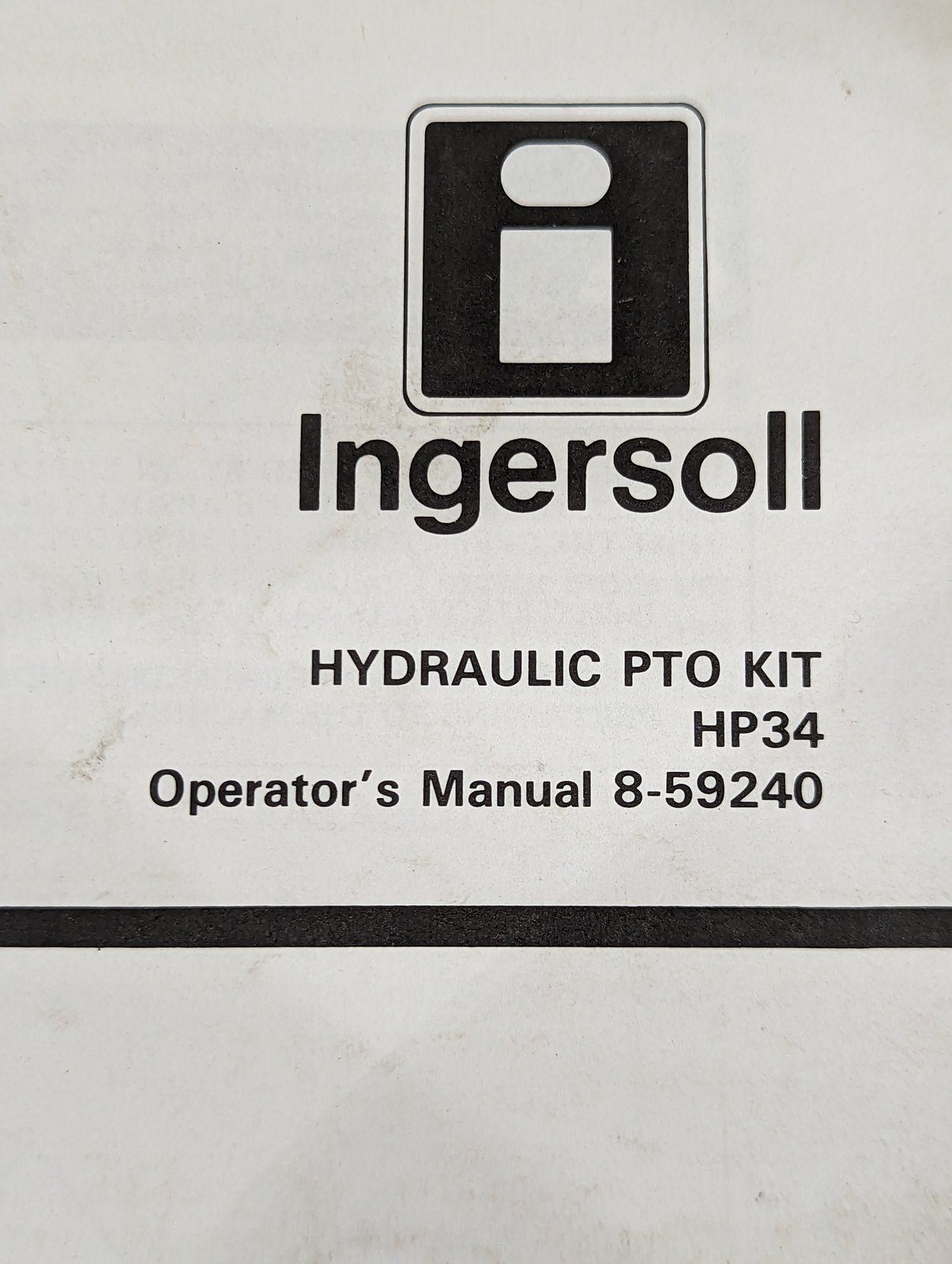 8-59240 HP34 HYDRAULIC PTO KIT - Ingersoll/Case Tractor Part
