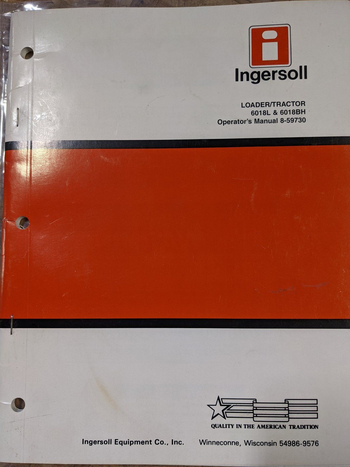 8-59730 OM 6018L & 6018BH LOADER/TRACTOR - Ingersoll/Case Tractor Part