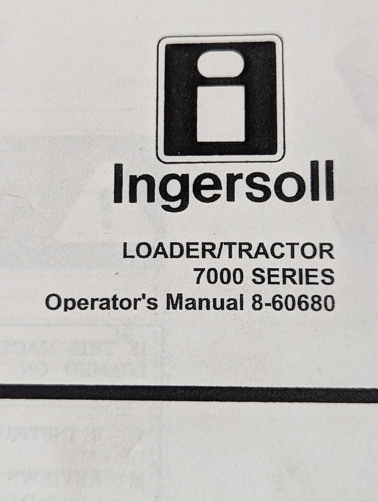 8-60680 OM 7020 & 7020BH 4WD - Ingersoll/Case Tractor Part