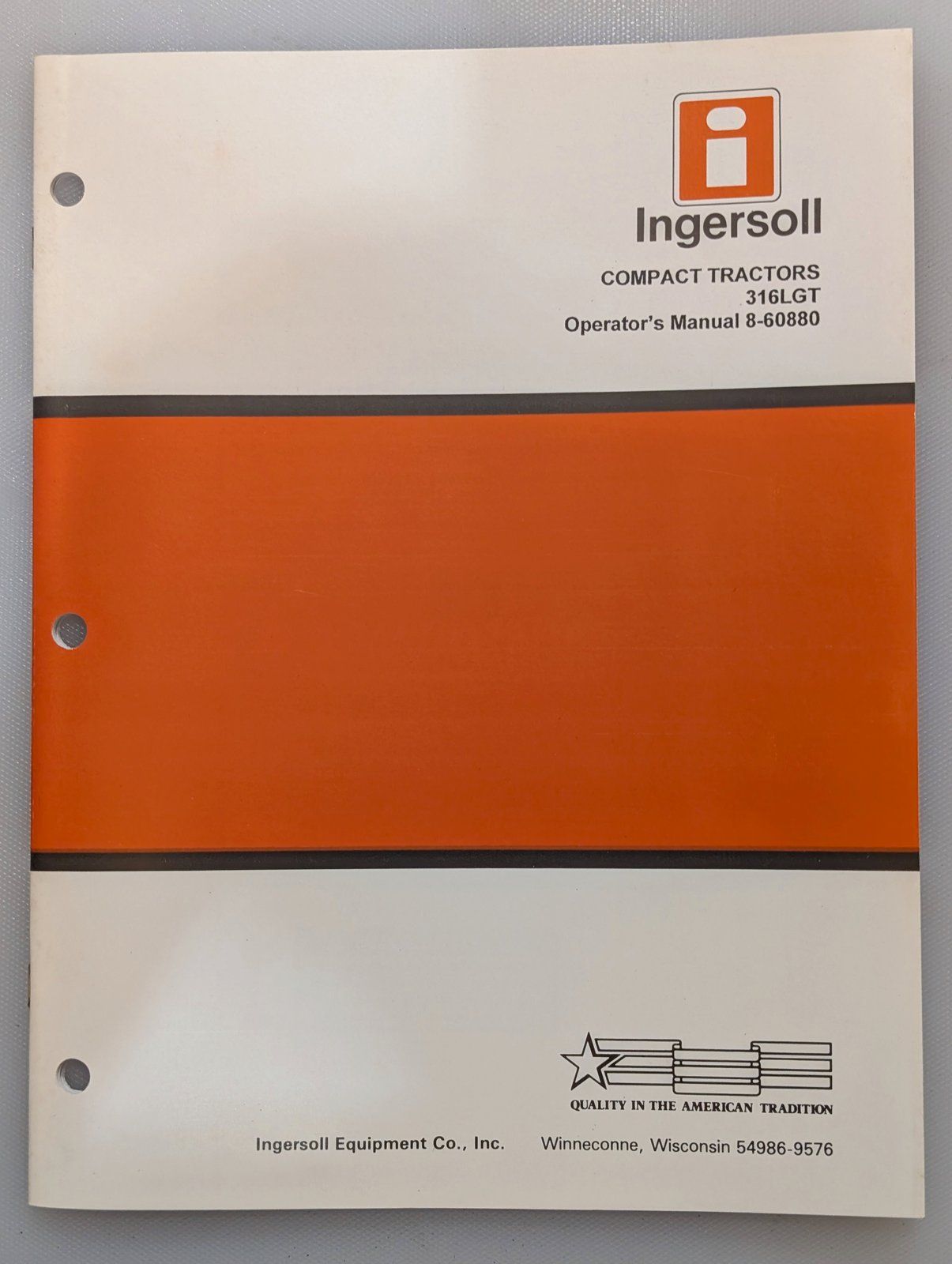 8-60881 OM 316LGT 318LGT - Ingersoll/Case Tractor Part