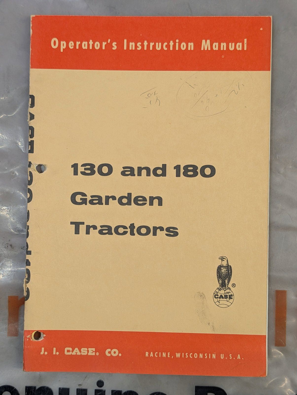 9-1801 OM: 130 & 180 GARDEN TRACTOR - Ingersoll/Case Tractor Part