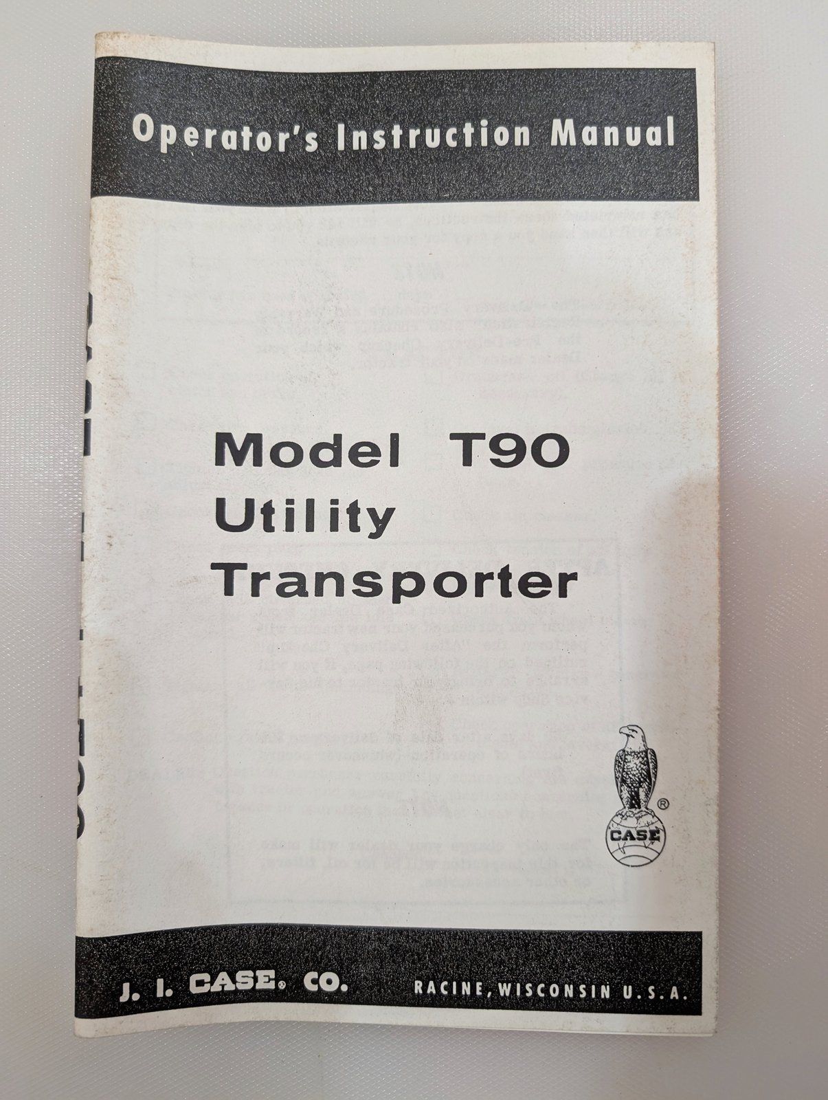 9-1961 OM MODEL T90 UTILITY TRANSPORTER - Ingersoll/Case Tractor Part
