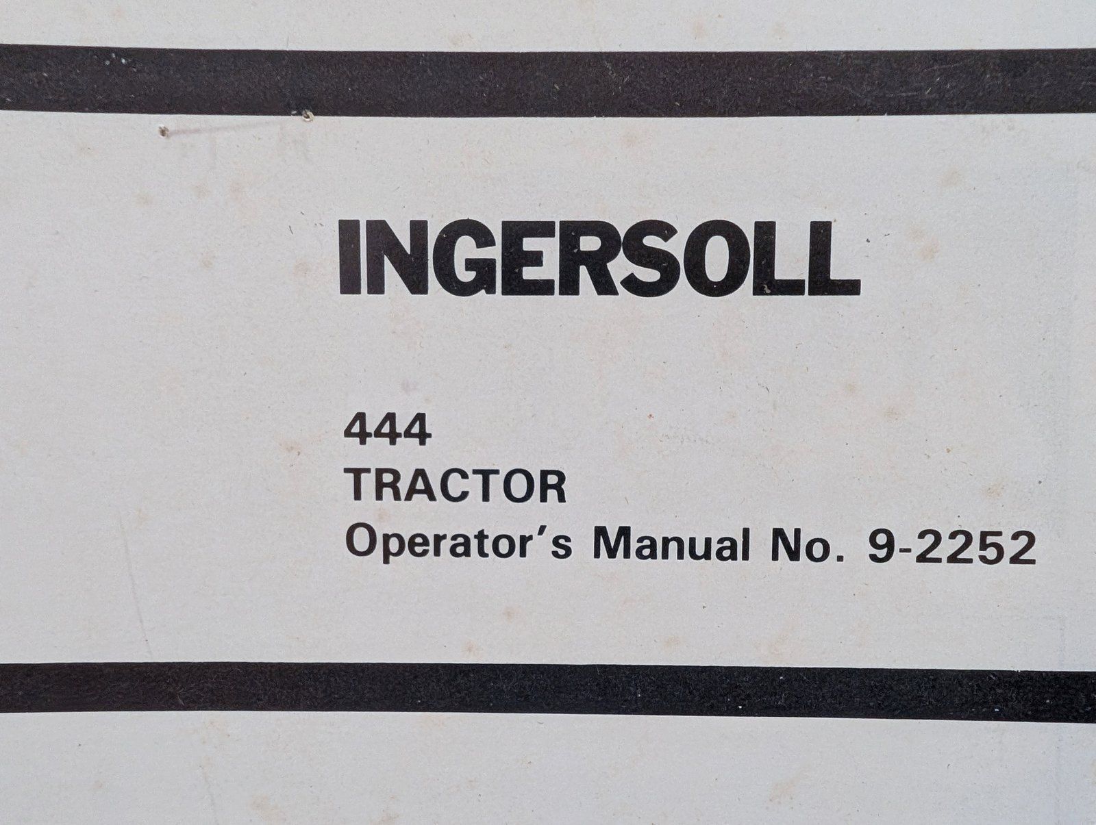 9-2252 OM 444 PRIOR TO 9646801 - Ingersoll/Case Tractor Part
