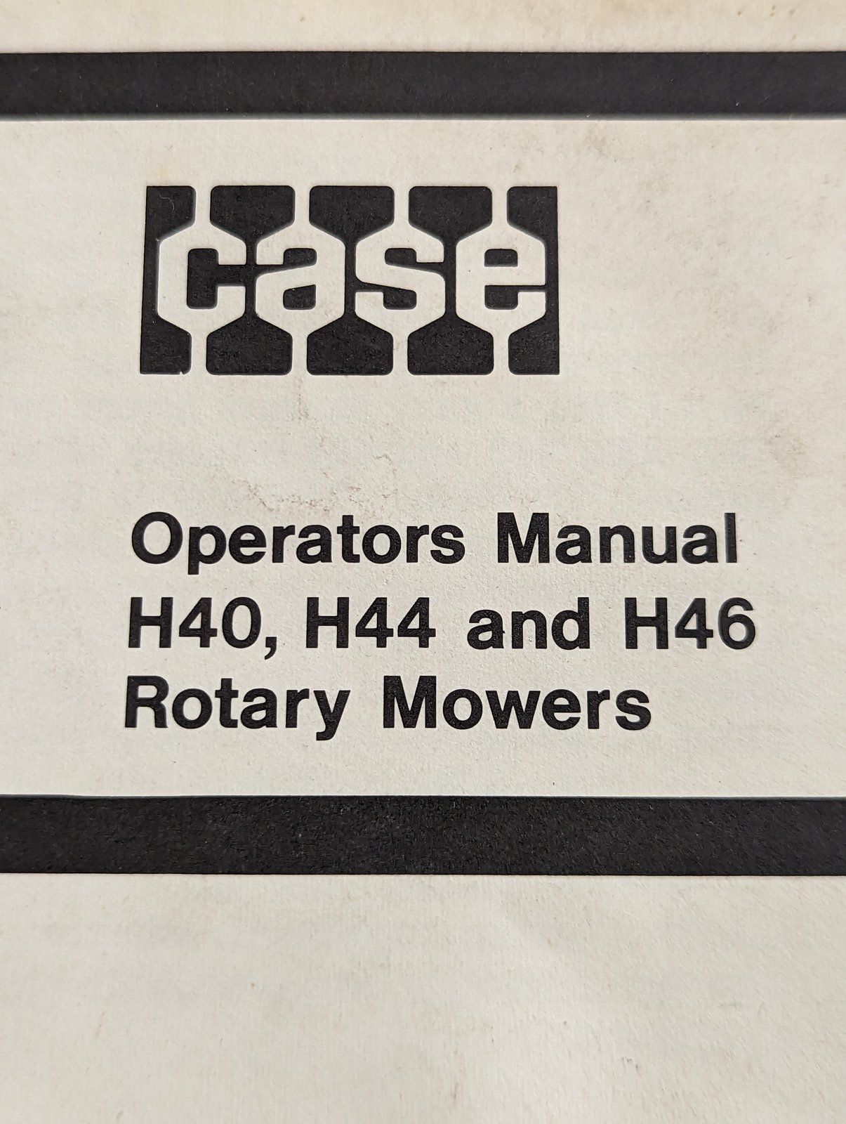 9-35292 OM: H40 H44 H46 MOWER - Ingersoll/Case Tractor Part