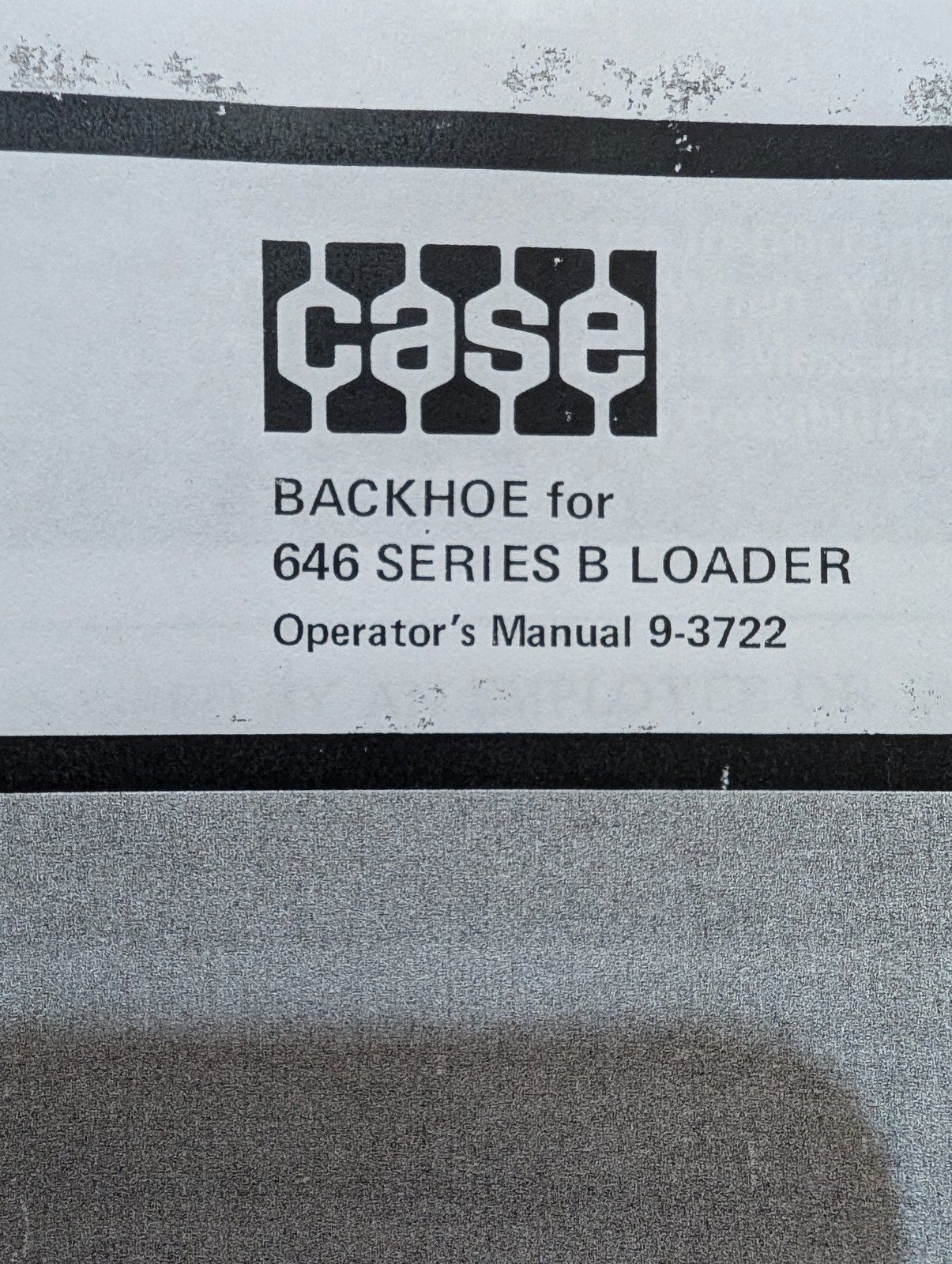 9-3722 OM 646 SERIES B LOADER - Ingersoll/Case Tractor Part