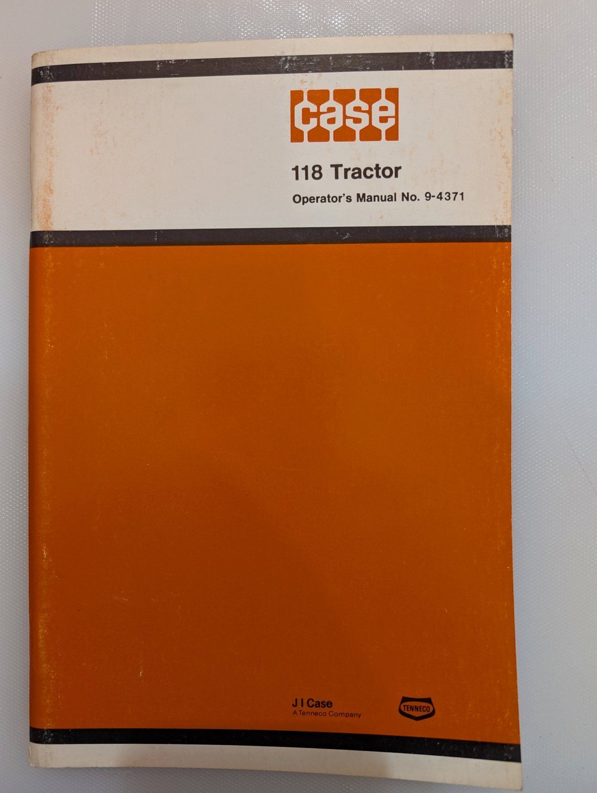 9-4371 OM 118 TRACTOR - Ingersoll/Case Tractor Part