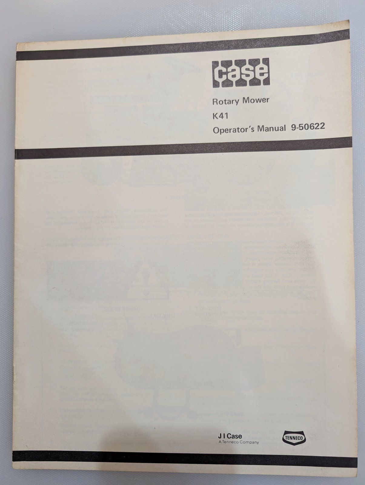 9-50622 OM K41 ROTARY MOWER - Ingersoll/Case Tractor Part
