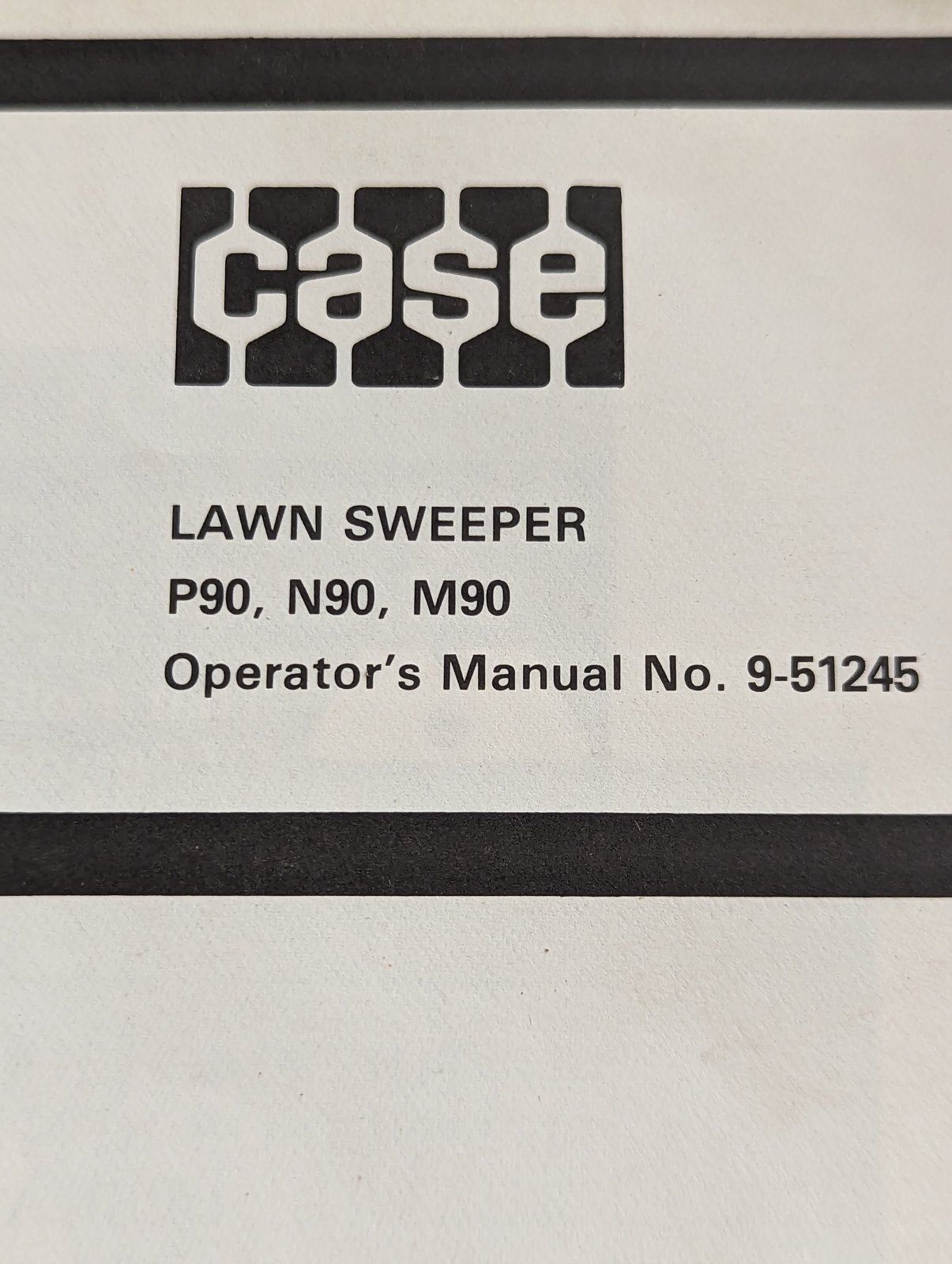9-51245 OM: LAWN SWEEPER P90 N90 M90 - Ingersoll/Case Tractor Part
