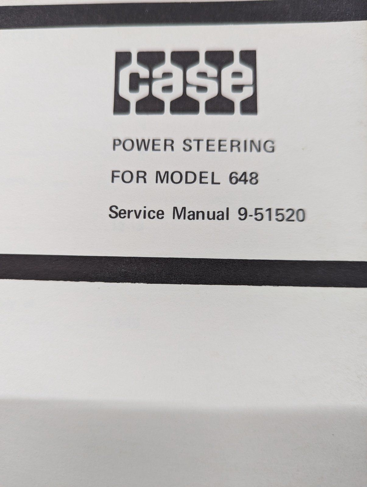 9-51520 SM: POWER STEERING FOR 648 TRACTOR - Ingersoll/Case Tractor Part