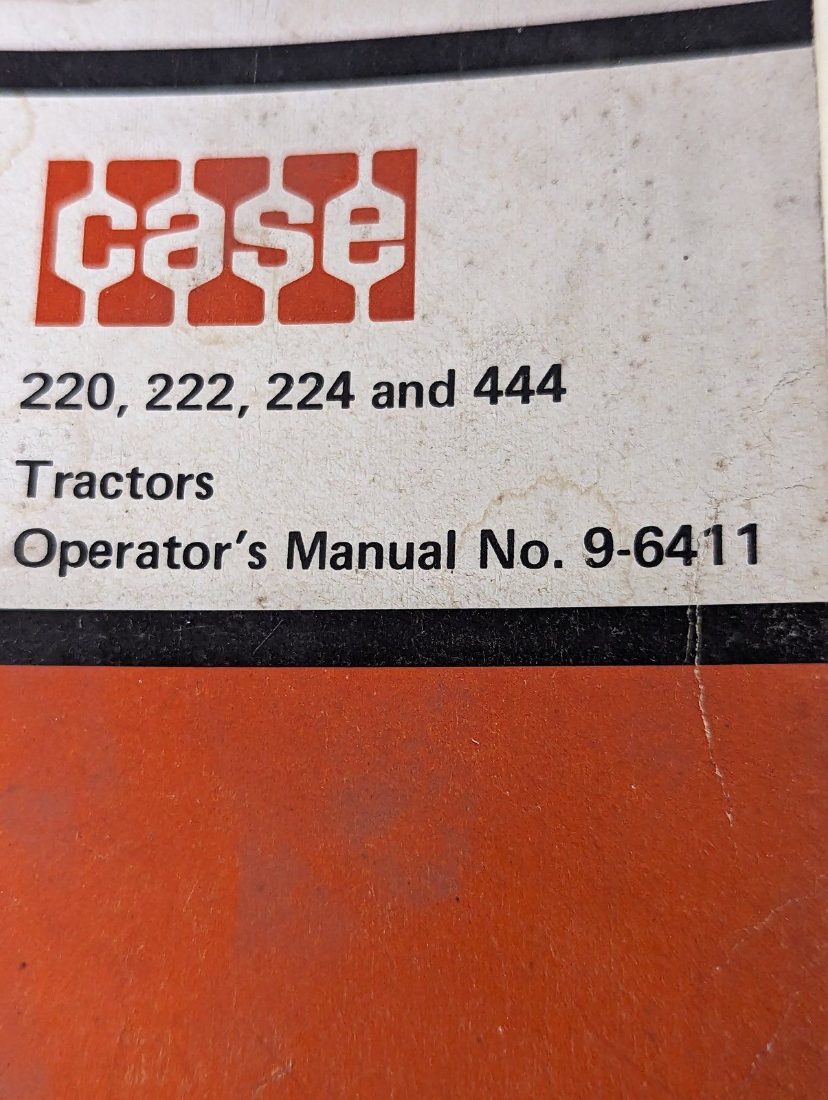 9-6412 OM: 220 222 224 444 - Ingersoll/Case Tractor Part