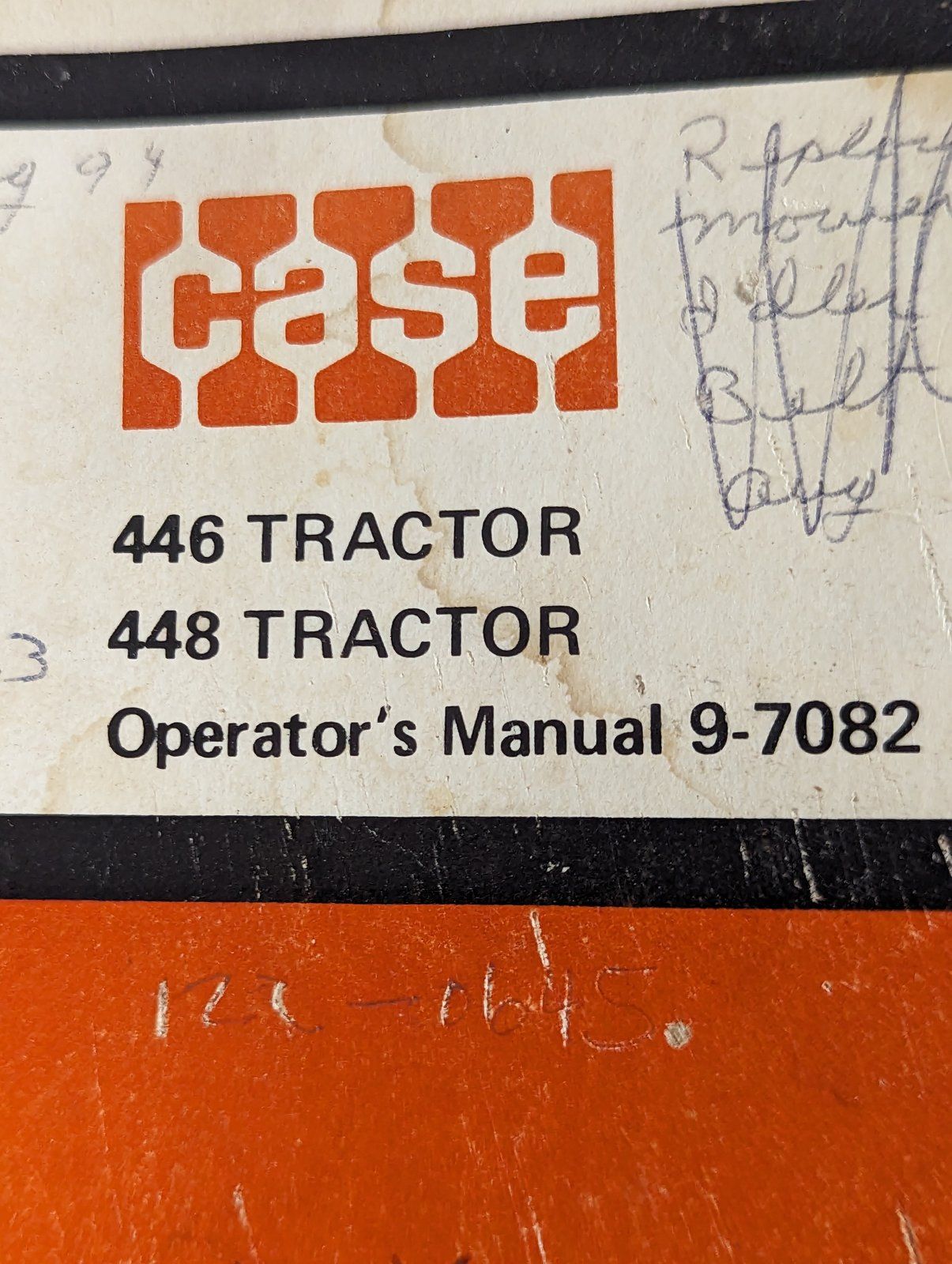9-7082 OM: 446 448 TRACTOR - Ingersoll/Case Tractor Part