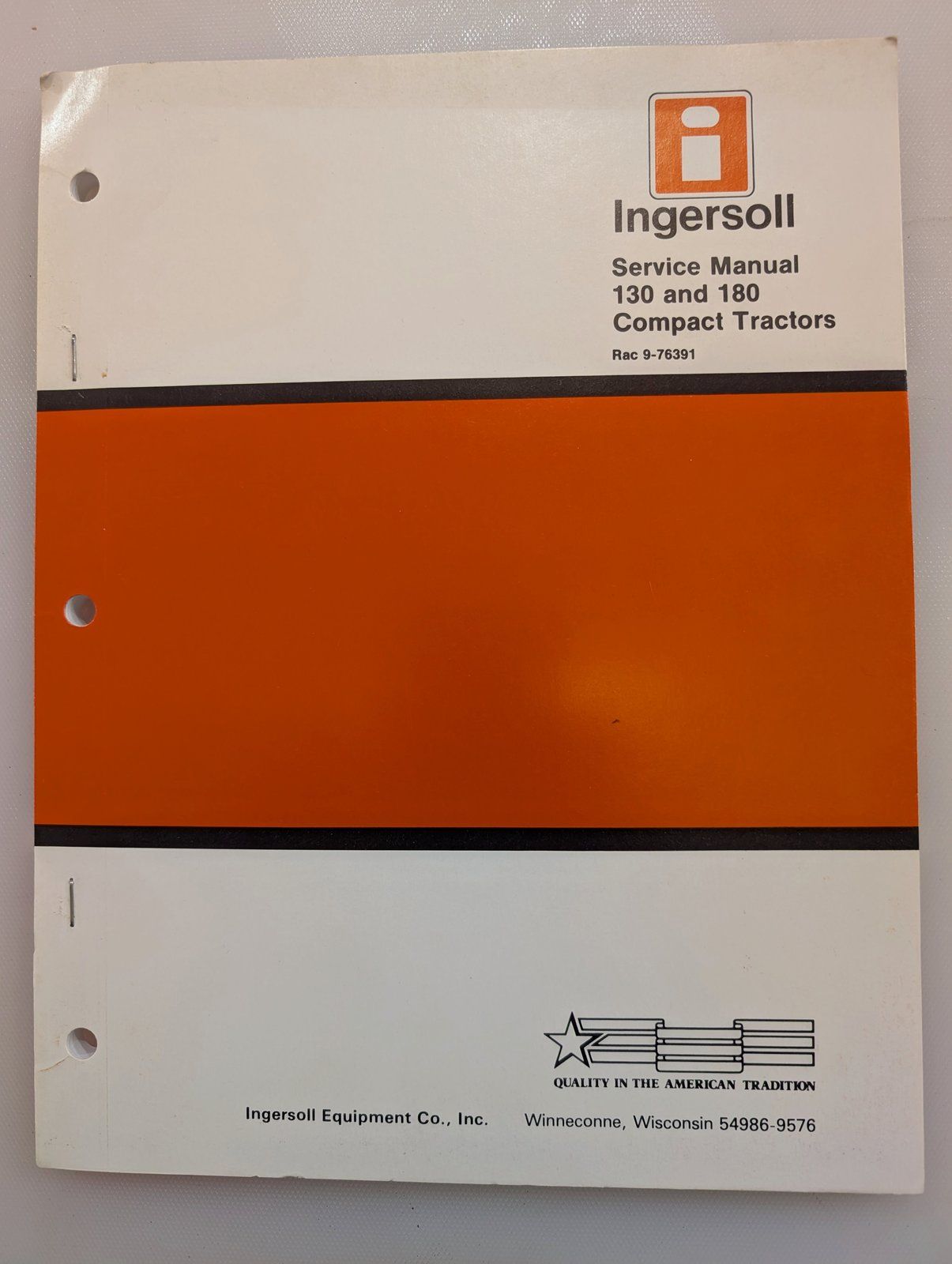 9-76391 SM 130 180 COMPACT TRACTOR - Ingersoll/Case Tractor Part