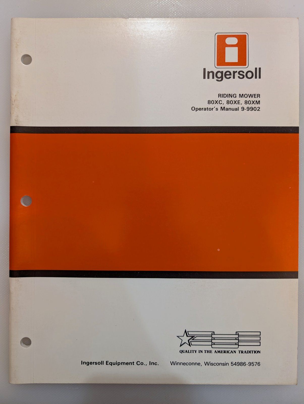 9-9902 OM 80XC 80XE 80XM RIDING MOWER - Ingersoll/Case Tractor Part