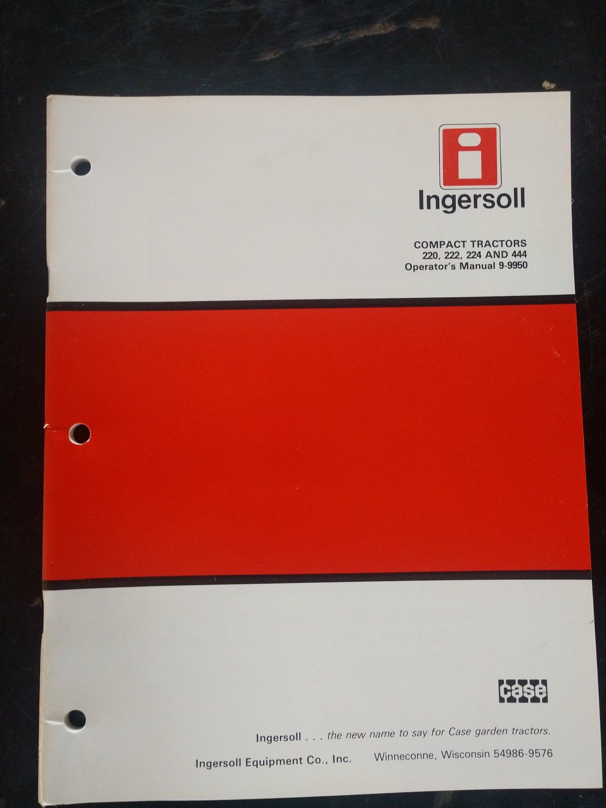 9-9950 OM 220 - 222 - 224 - 444 BY PIN'S - Ingersoll/Case Tractor Part
