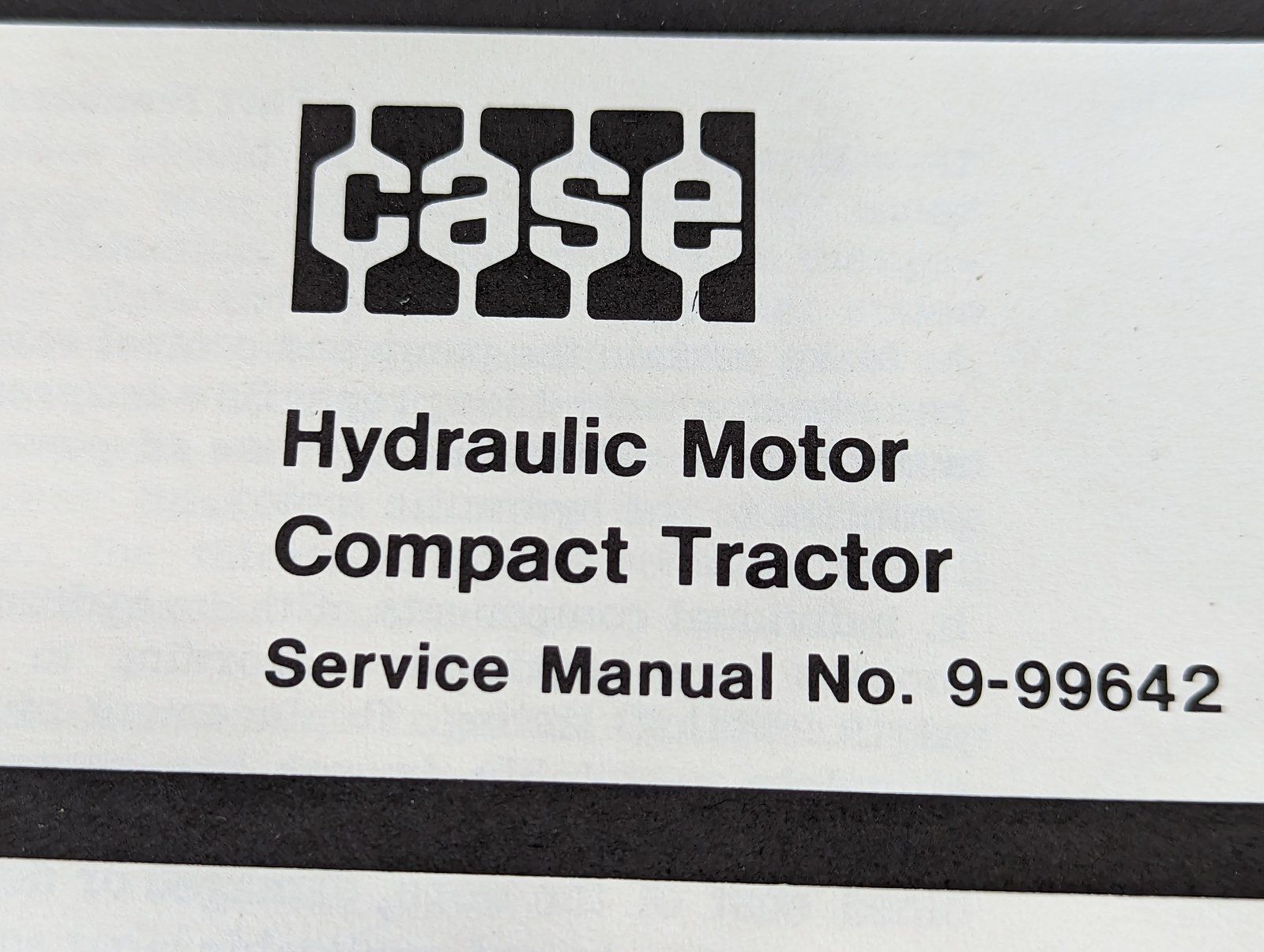 9-99642 SM: HYDRAULIC MOTOR - Ingersoll/Case Tractor Part