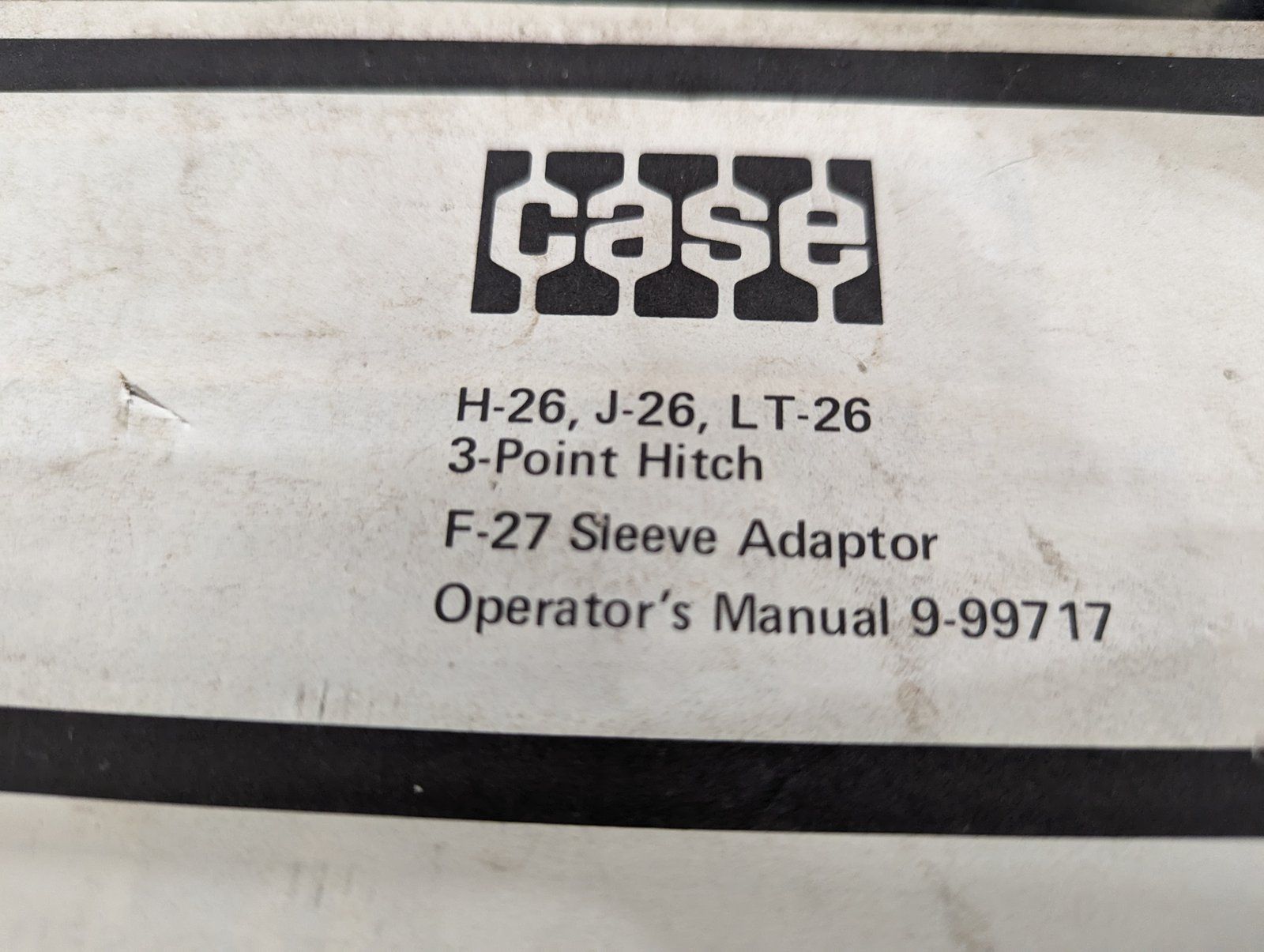9-99717 OM H26 J26 LT26 3-POINT HITCH F27 SLEEVE ADAPTOR - Ingersoll/Case Tractor Part