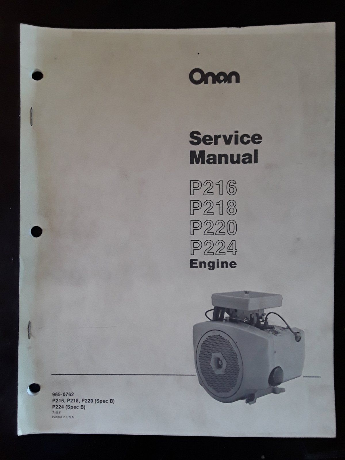 965-0528 ONAN SERVICE MANUAL - Ingersoll/Case Tractor Part