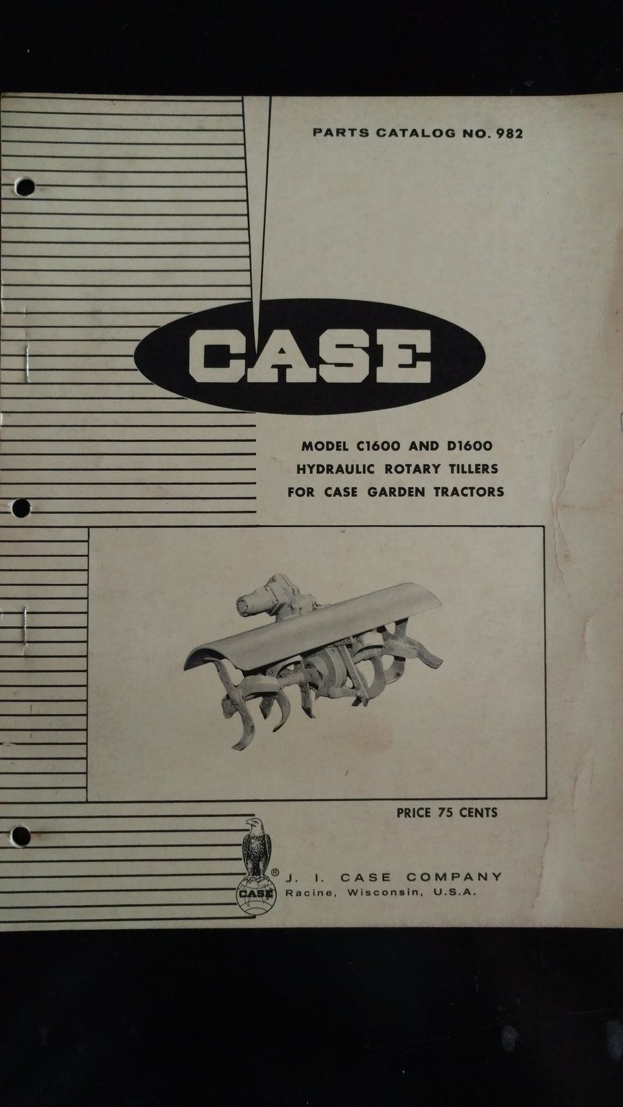 982 PC C1600 D1600 TILLER - Ingersoll/Case Tractor Part