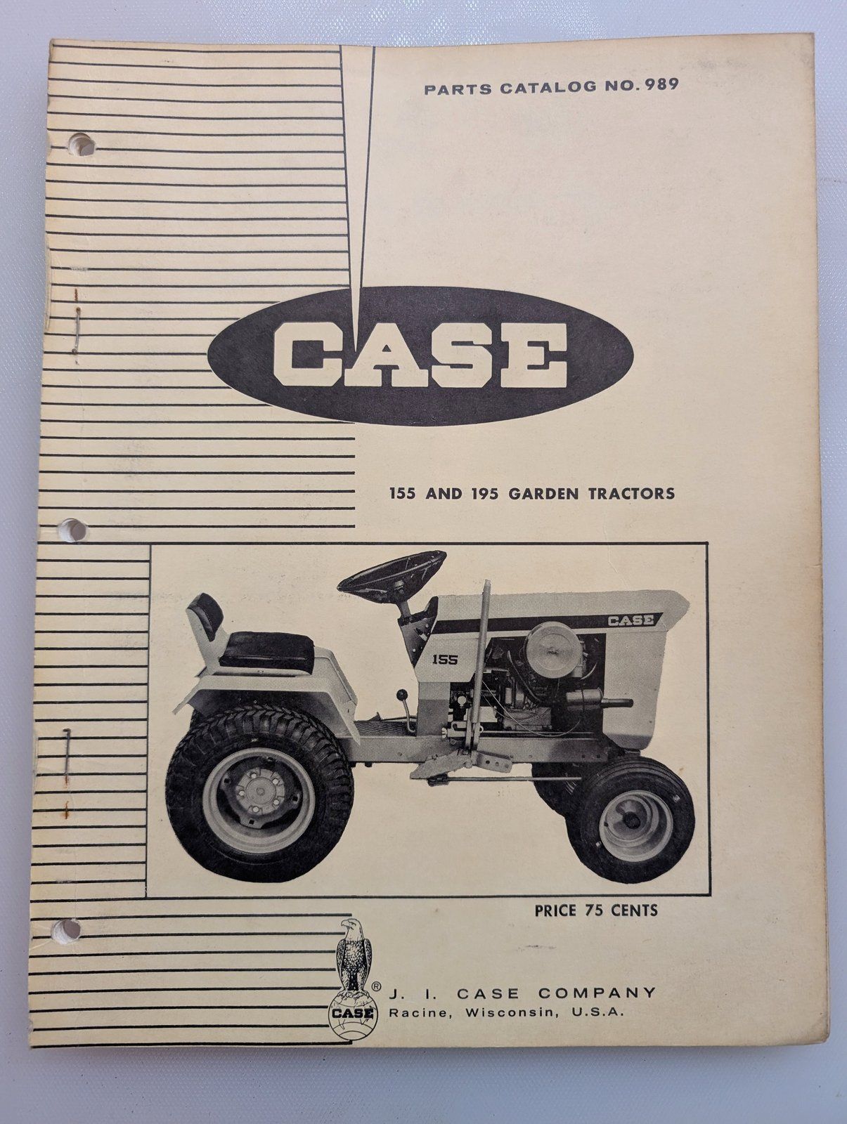 989 PC: 155 & 195 COMPACT TRACTORS - Ingersoll/Case Tractor Part
