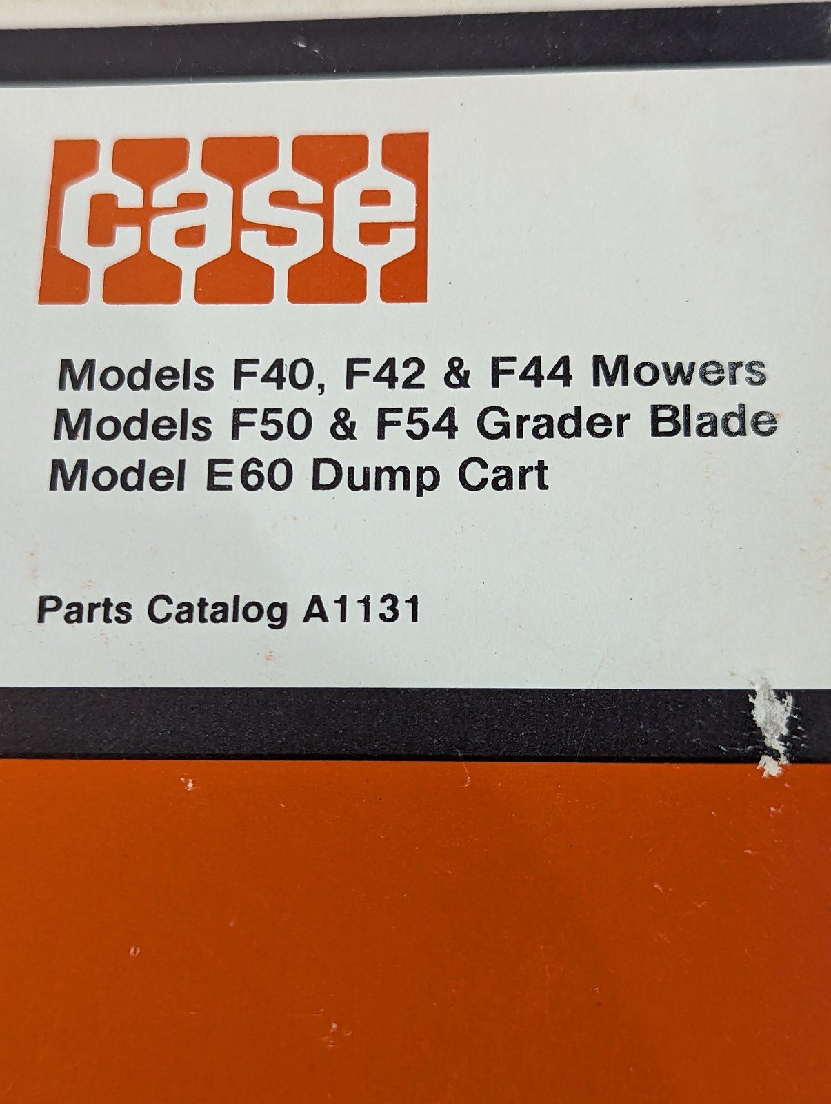 A1131 PC: F40 F42 F44 F50 F54 E60 - Ingersoll/Case Tractor Part