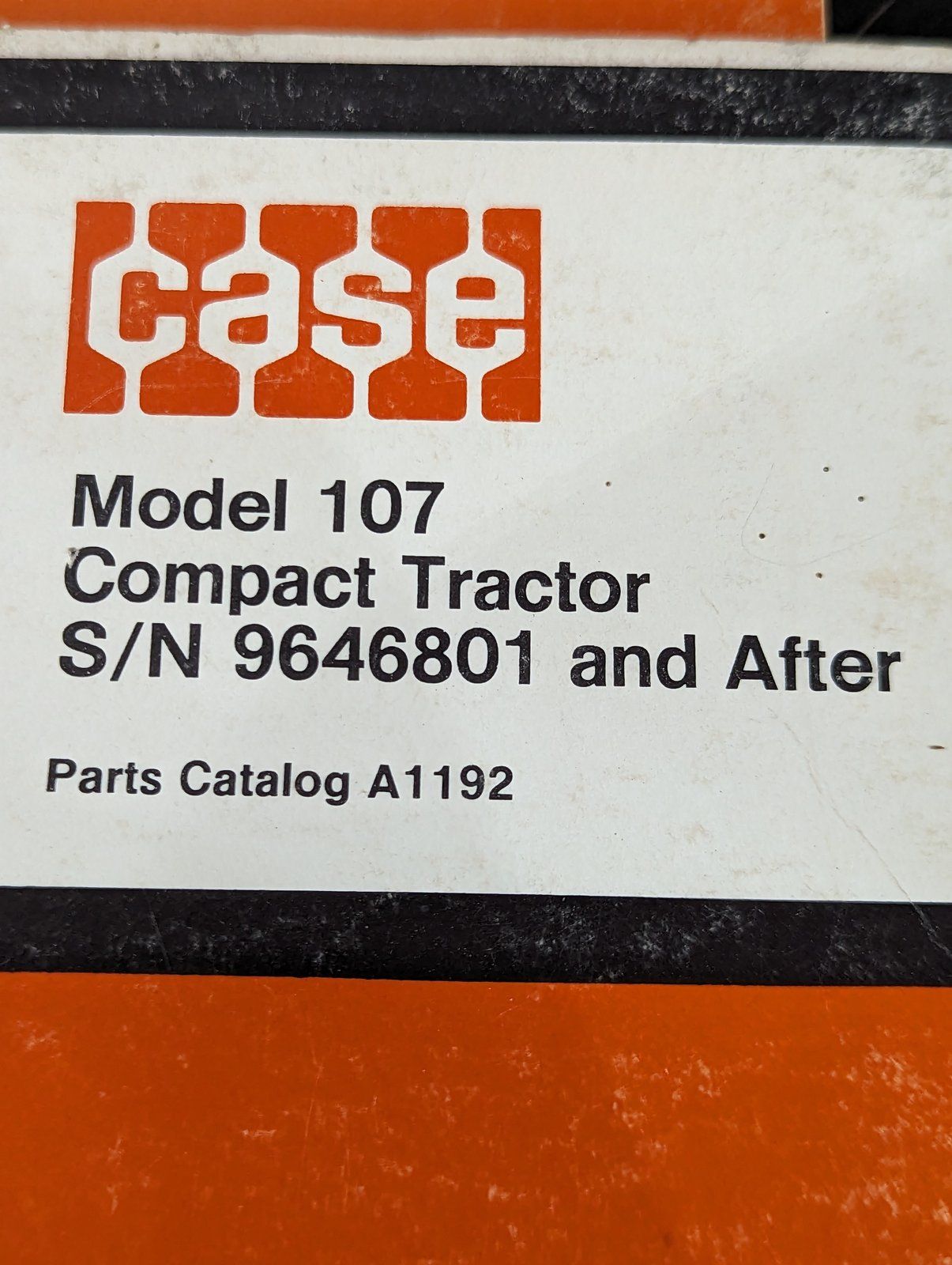 A1192 PC: 107 TRACTOR - Ingersoll/Case Tractor Part
