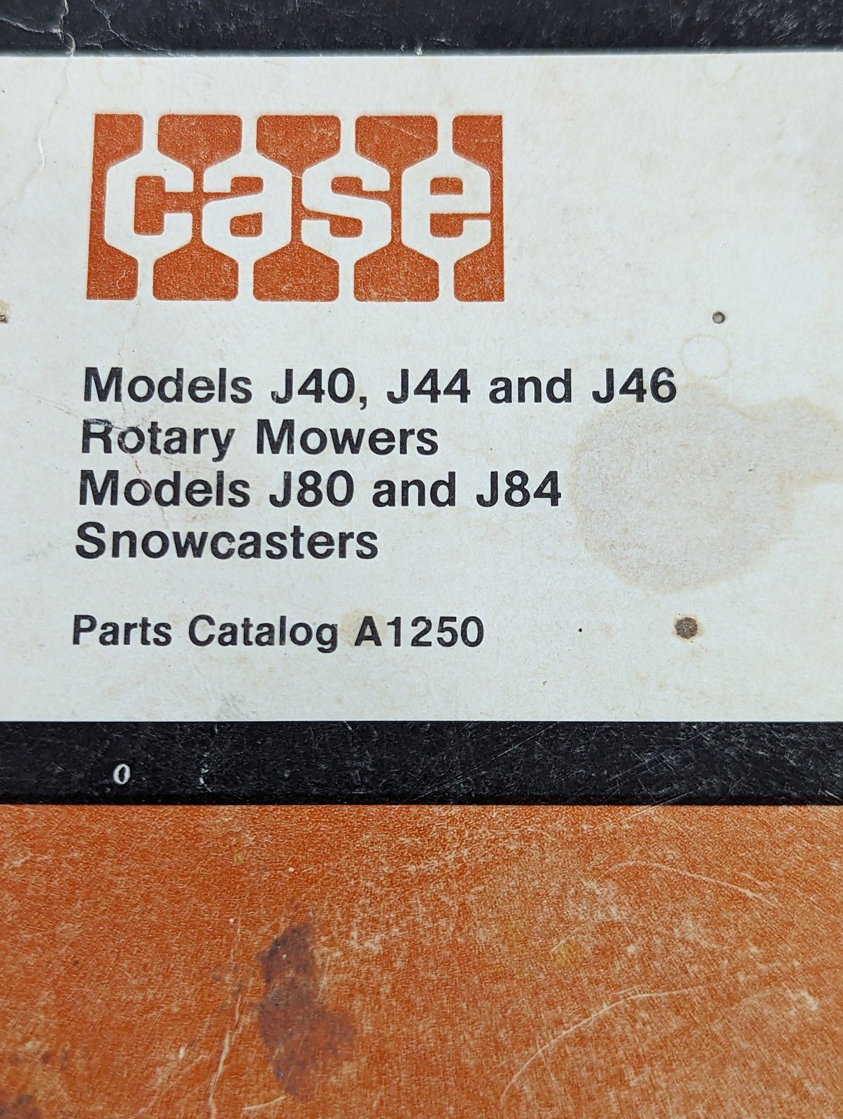 A1250 PC: J40 J44 J46 ROTARTY MOWER J80 J84 SNOWCASTERS - Ingersoll/Case Tractor Part