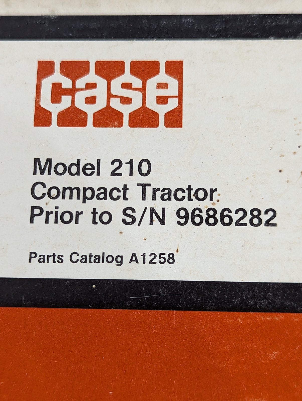 A1258 PC: 210 PRIOR TO 9686282 - Ingersoll/Case Tractor Part