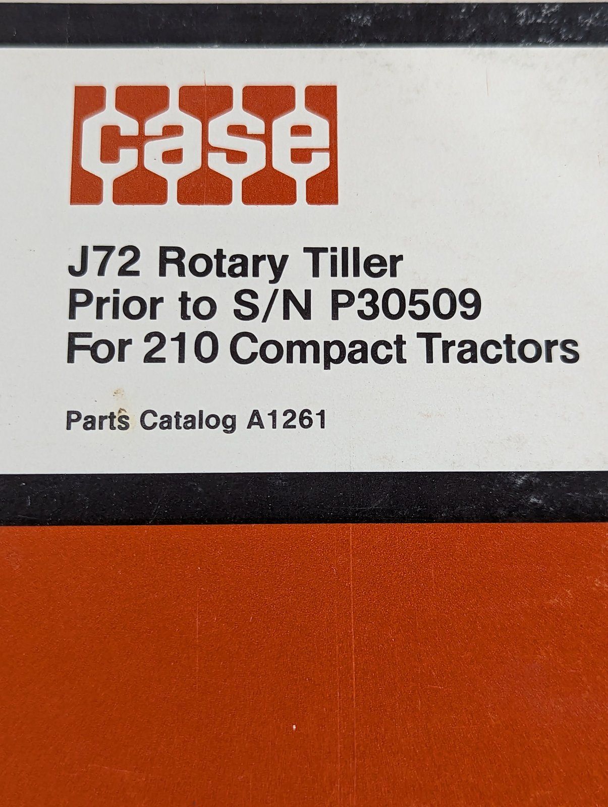 A1261 J72 ROTARY TILLER PC - Ingersoll/Case Tractor Part