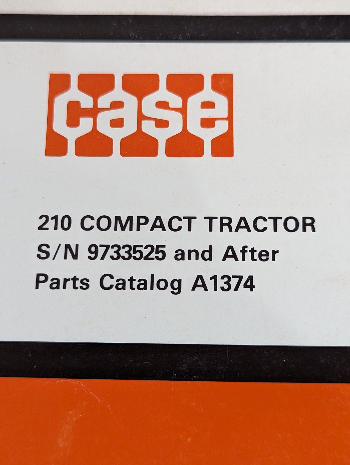 A1374 PC: 210 COMPACT TRACTOR S/N 9733525 AND AFTER - Ingersoll/Case Tractor Part