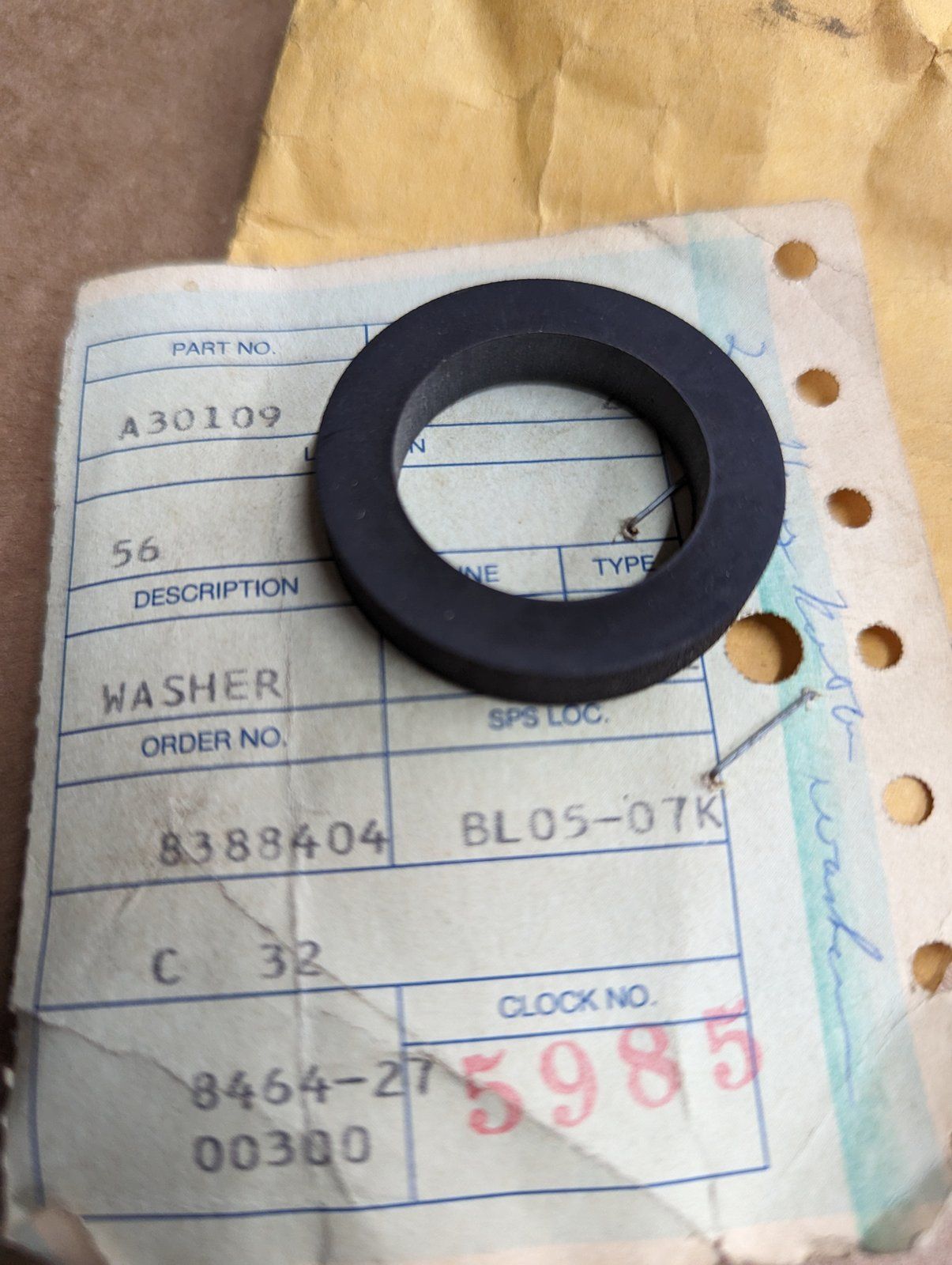 A30109 WASHER - Ingersoll/Case Tractor Part