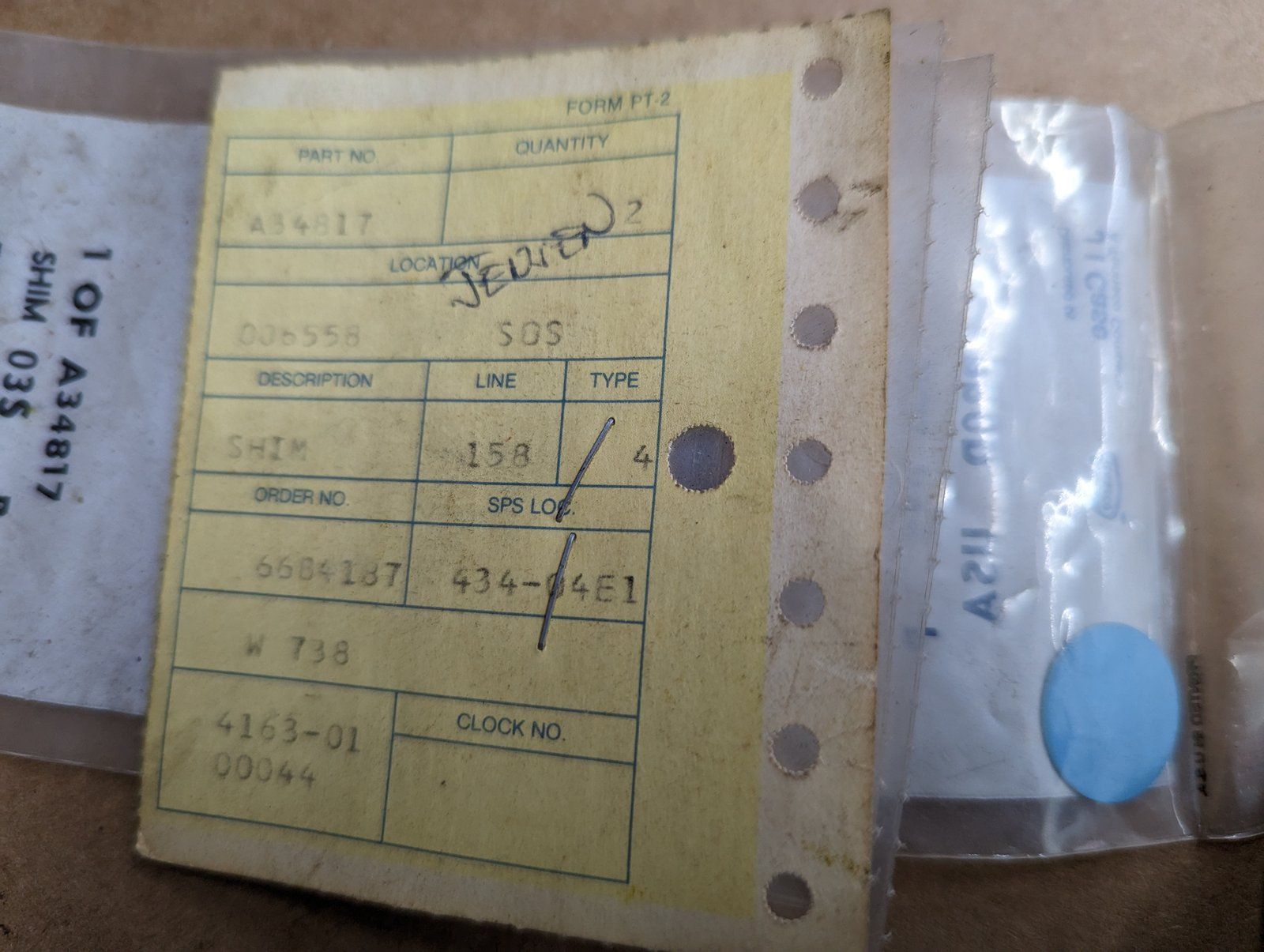 A34817 SHIM .0149 - Ingersoll/Case Tractor Part
