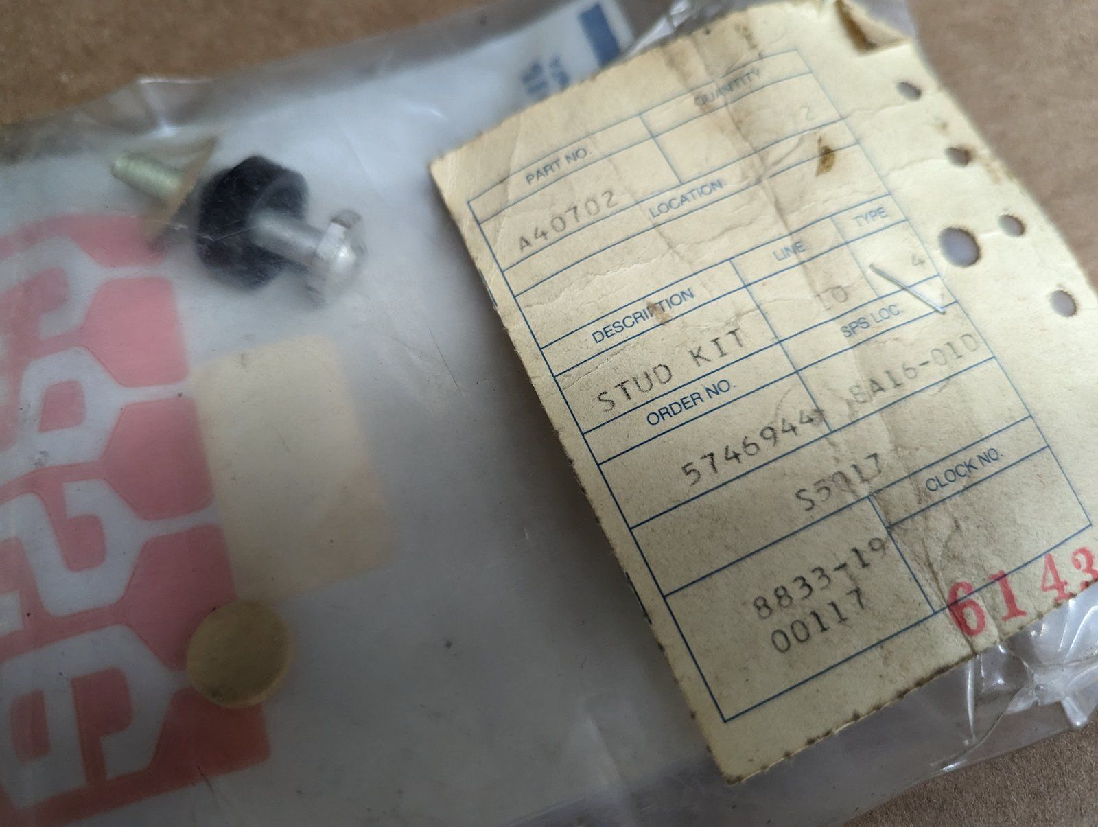 A40702 STUD KIT - WASHERS - Ingersoll/Case Tractor Part