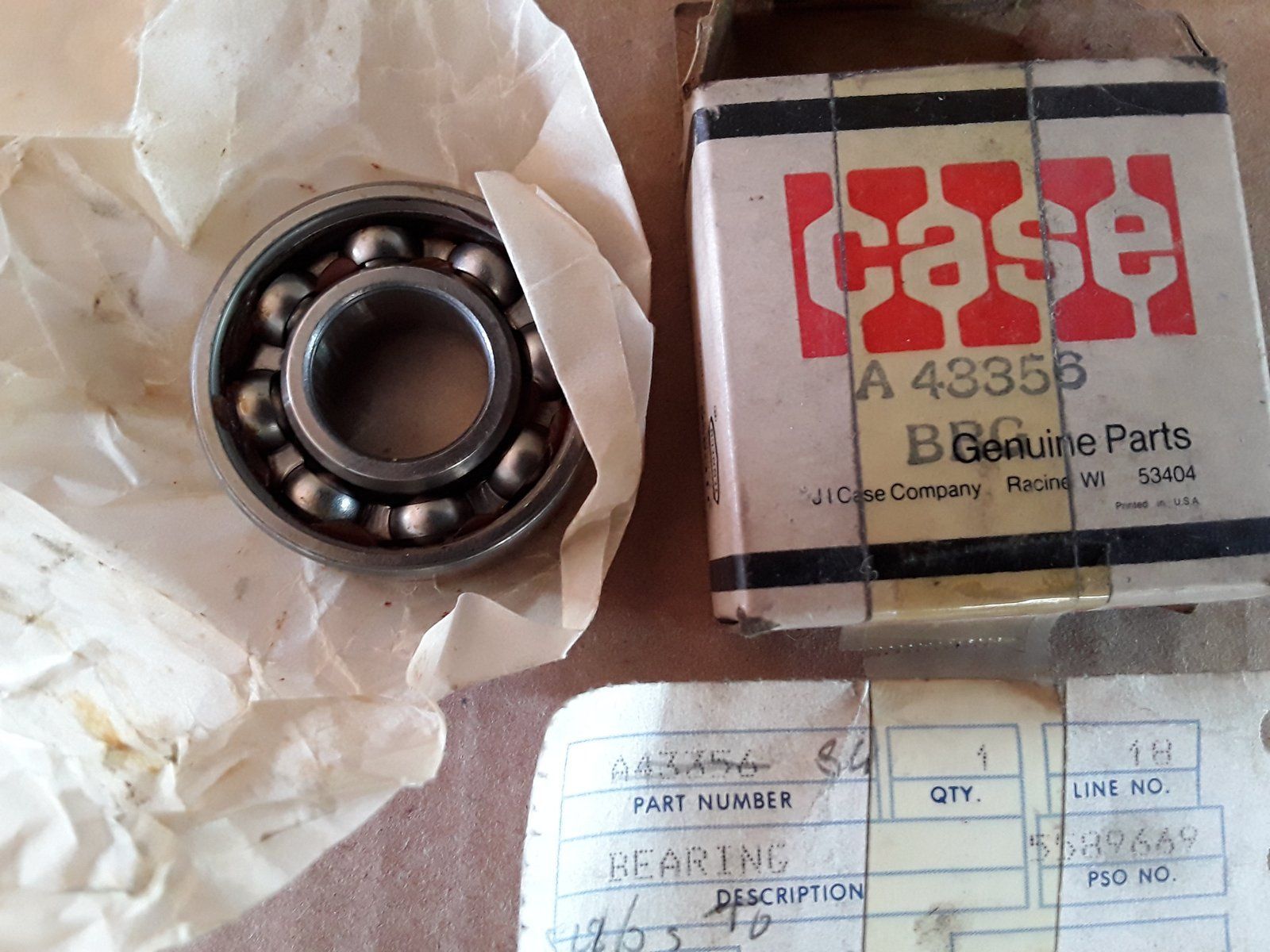 A43356 BEARING - Ingersoll/Case Tractor Part