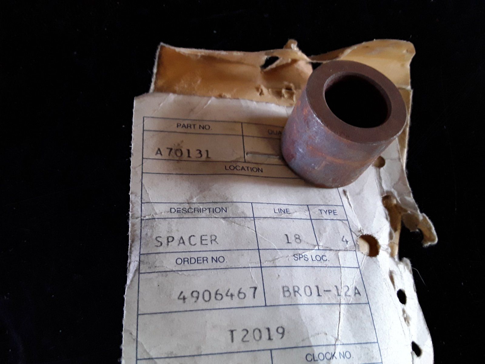 A70131 SPACER - PINION - Ingersoll/Case Tractor Part