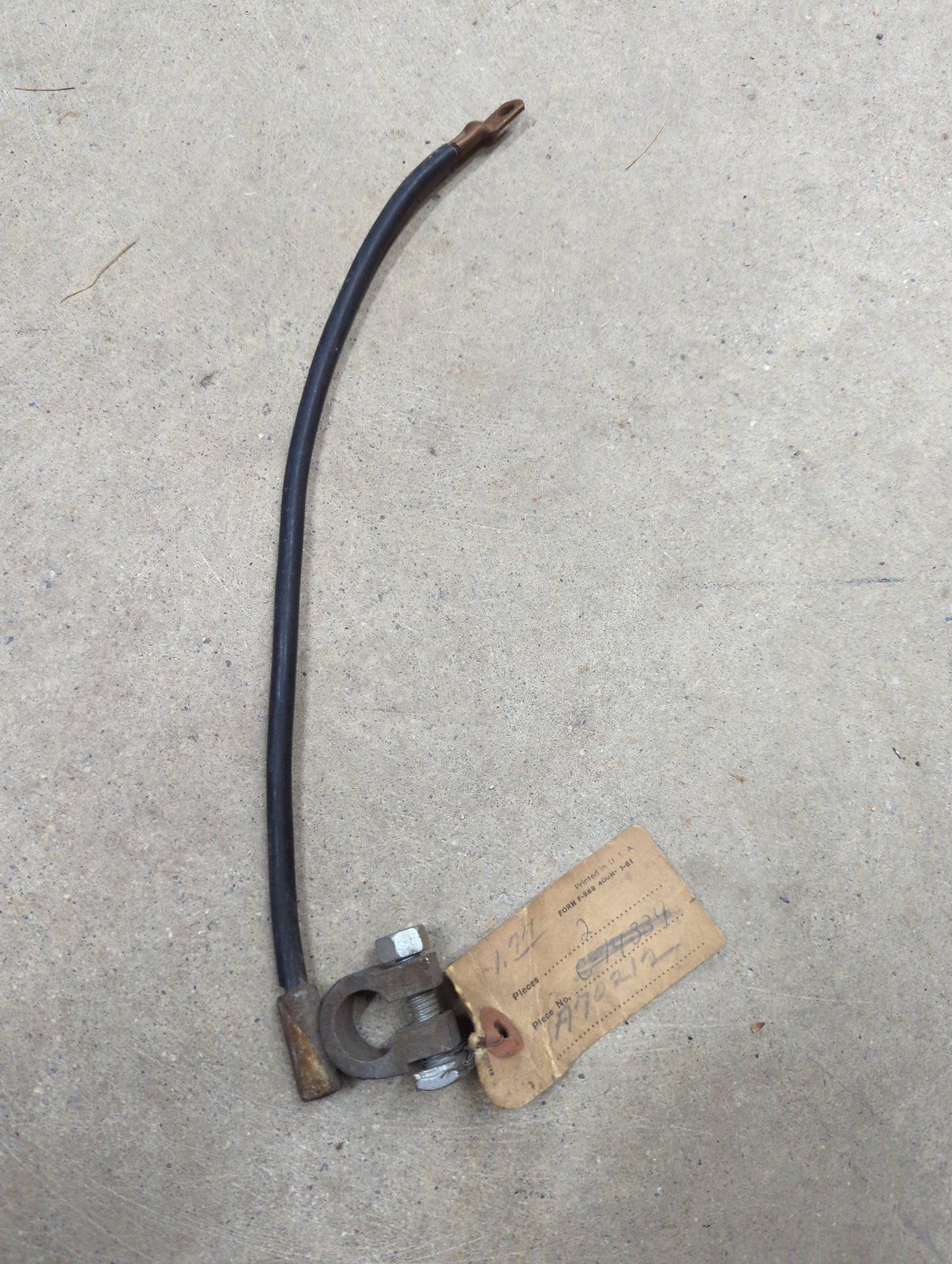 A70212 BATTERY CABLE - Ingersoll/Case Tractor Part