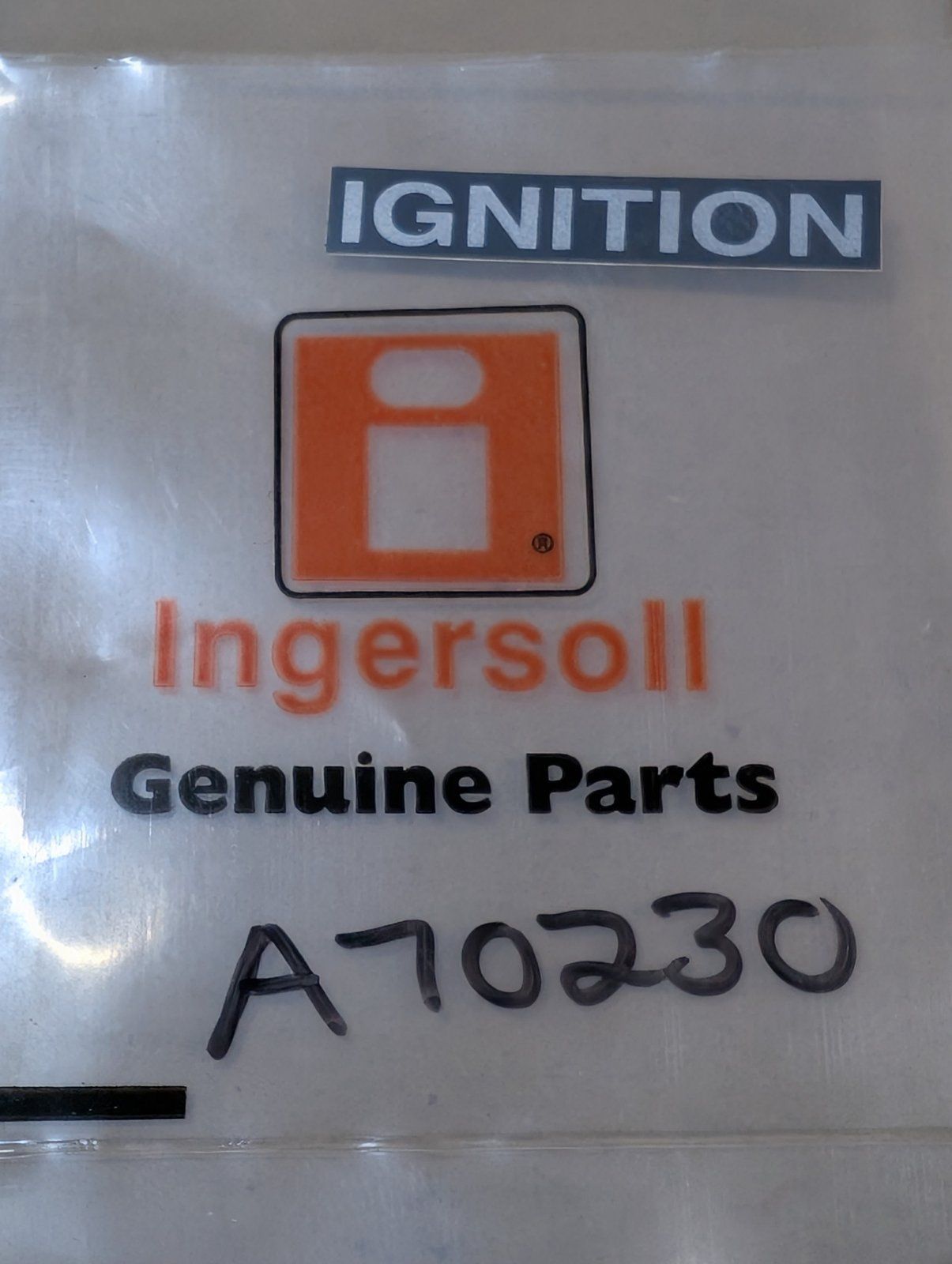 A70230 DECAL IGNITION - Ingersoll/Case Tractor Part