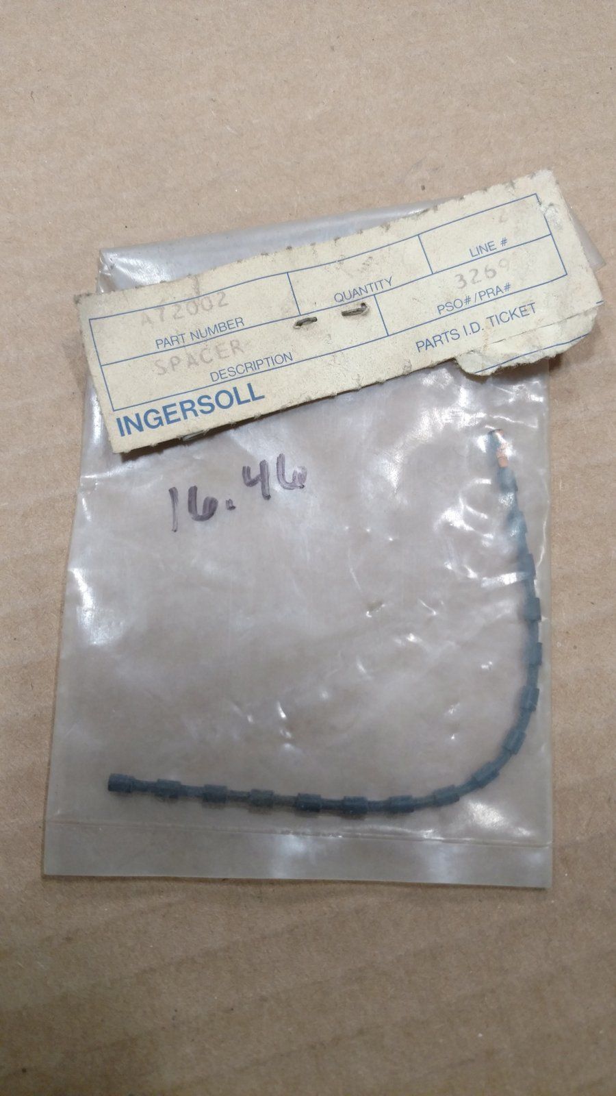 A72002 Fluid System Components Part #1518-077-005` SPACER - GASKET - Ingersoll/Case Tractor Part