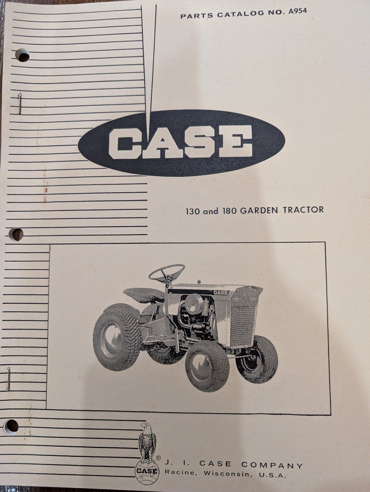 A954 PC: 130 180 TRACTOR (S) - Ingersoll/Case Tractor Part