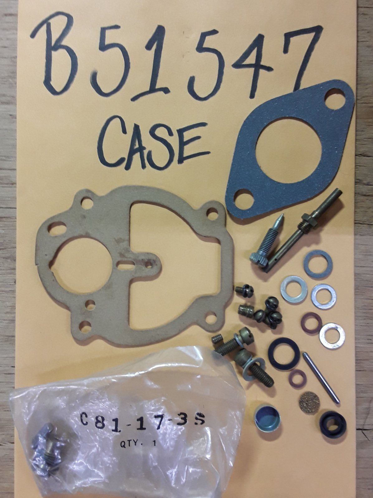 B51547 CASE CARBURETOR REPAIR KIT - Ingersoll/Case Tractor Part