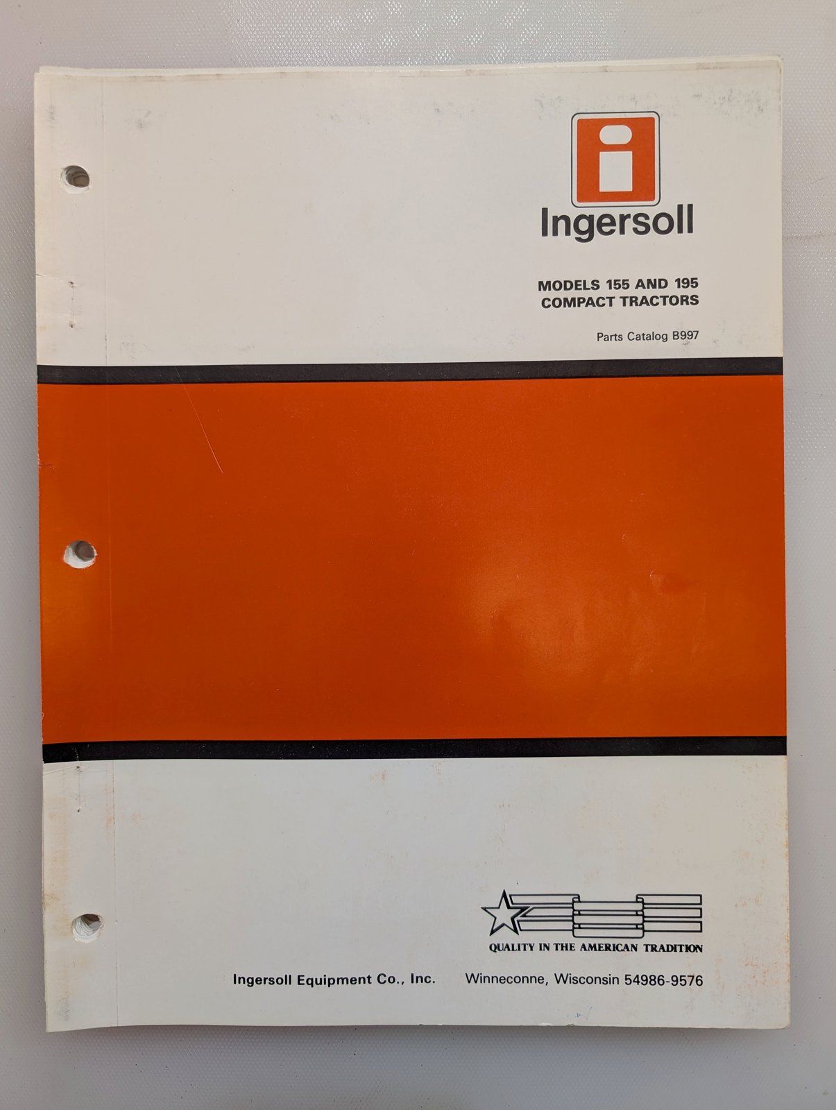 B997 PC 155 & 195 COMPACT TRACTORS - Ingersoll/Case Tractor Part