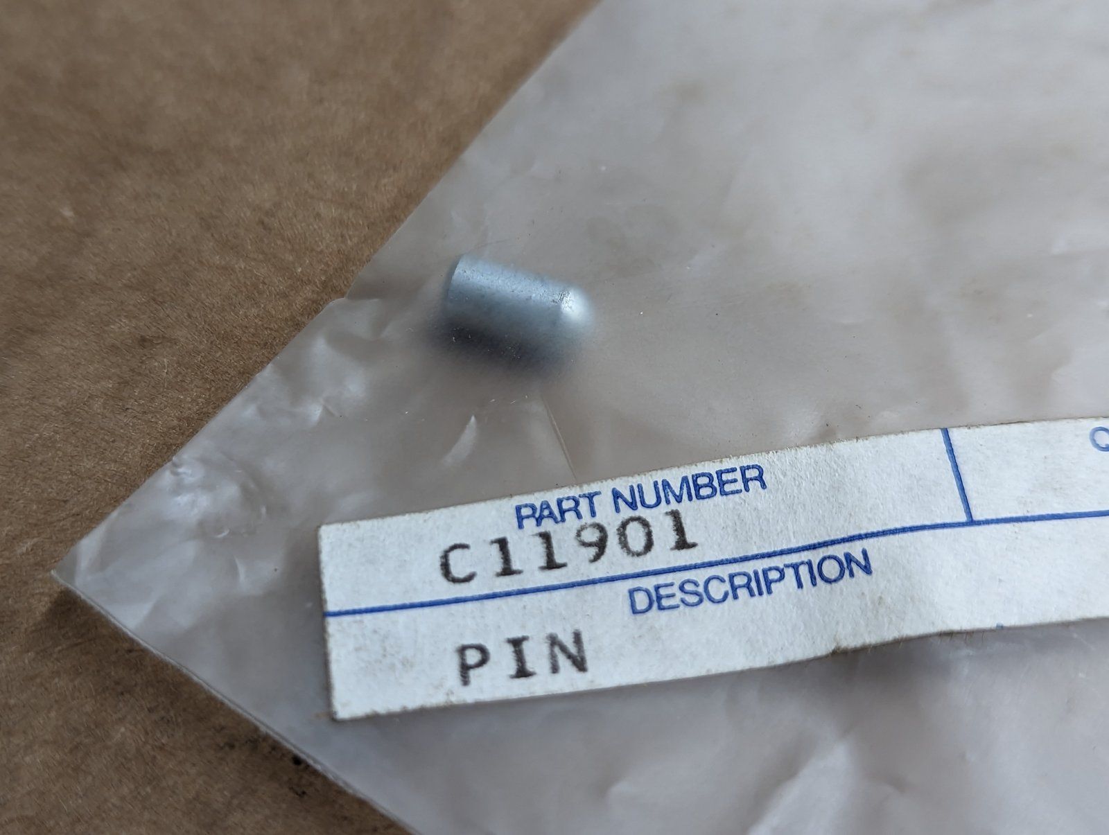 C11901 PIN - DETENT (J17 VALVE) - Ingersoll/Case Tractor Part