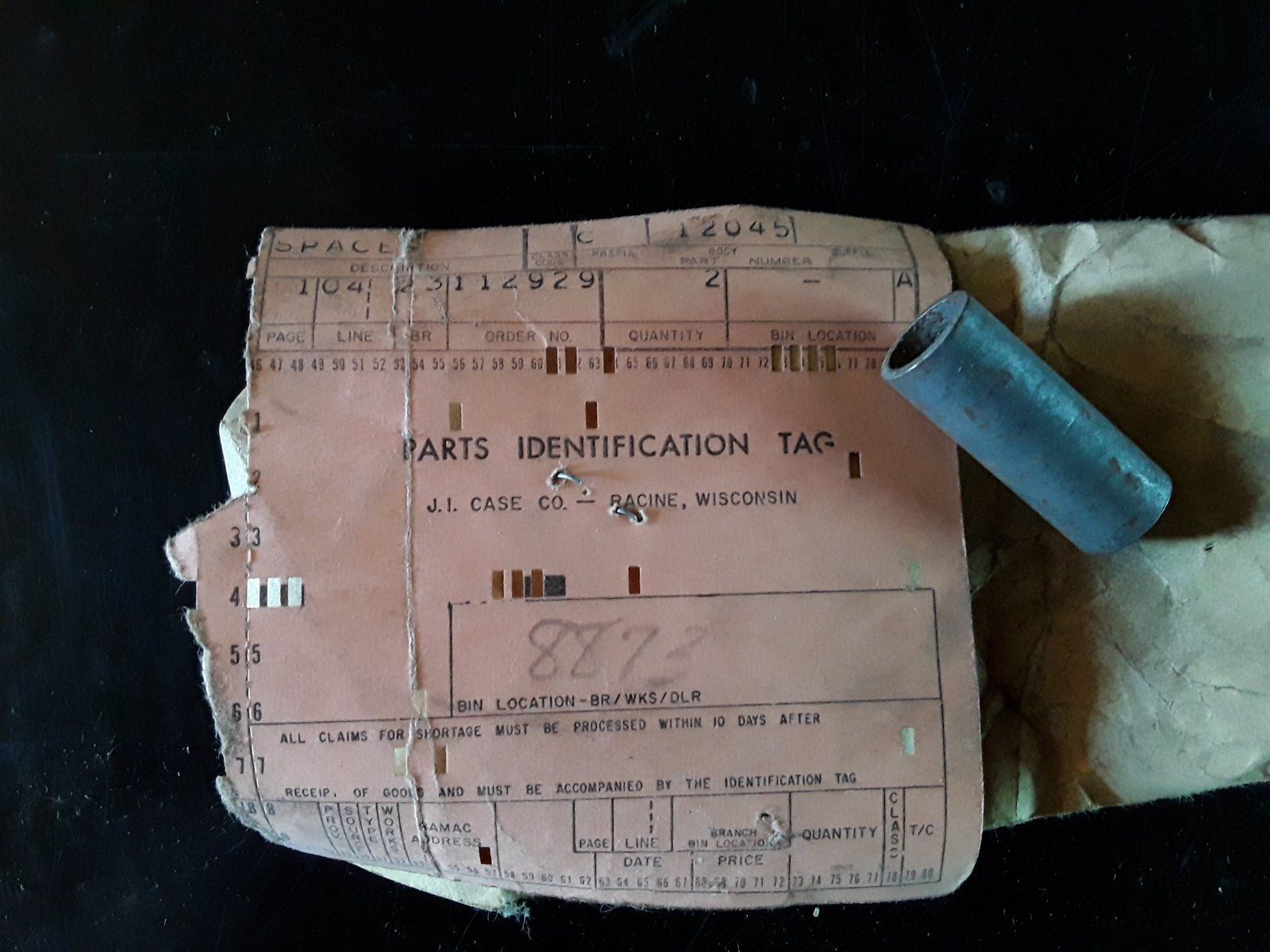 C12045 SPACER - Ingersoll/Case Tractor Part