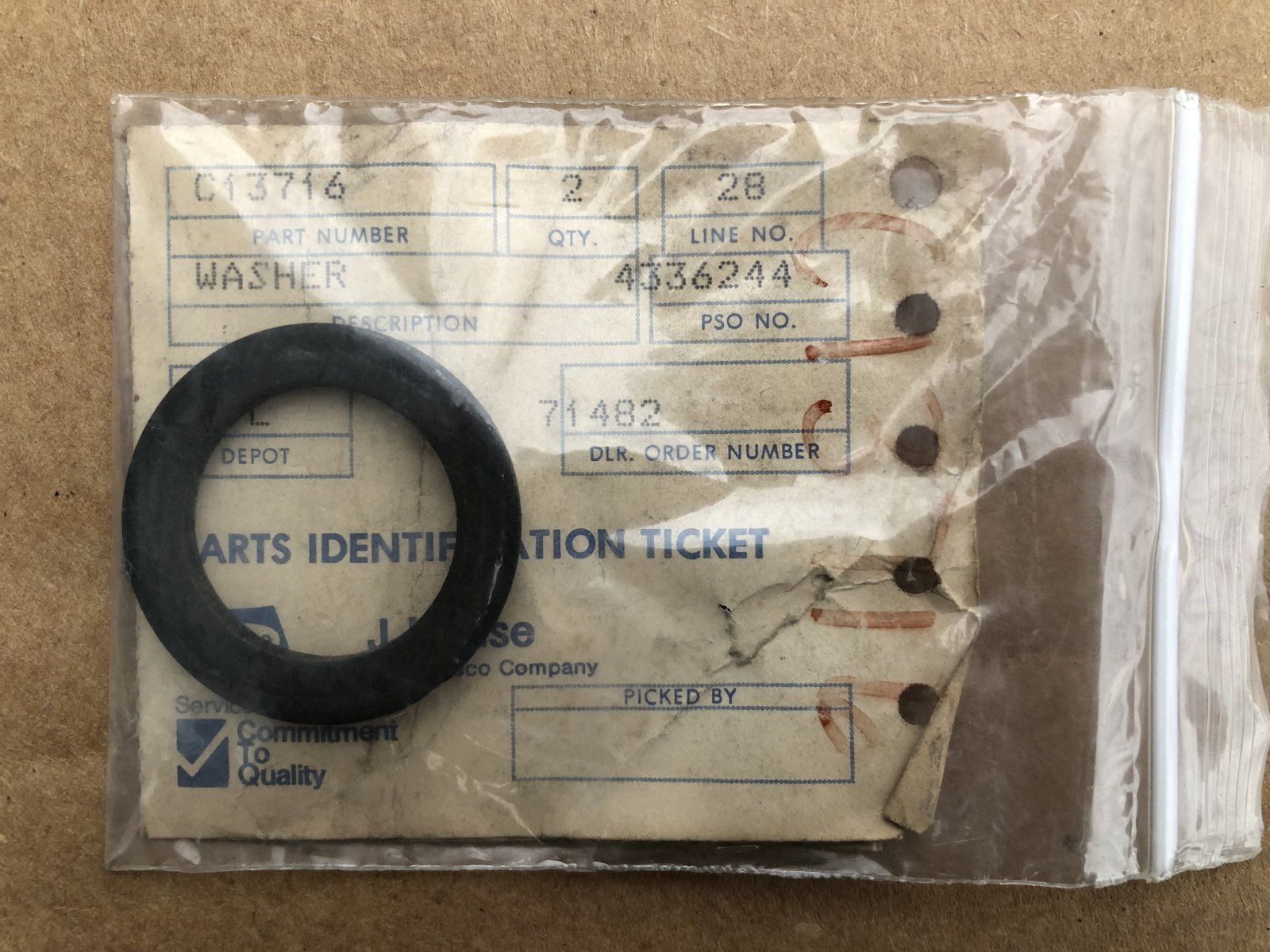 C13716 WASHER-THRUST 1.02x1.50x.135 - Ingersoll/Case Tractor Part