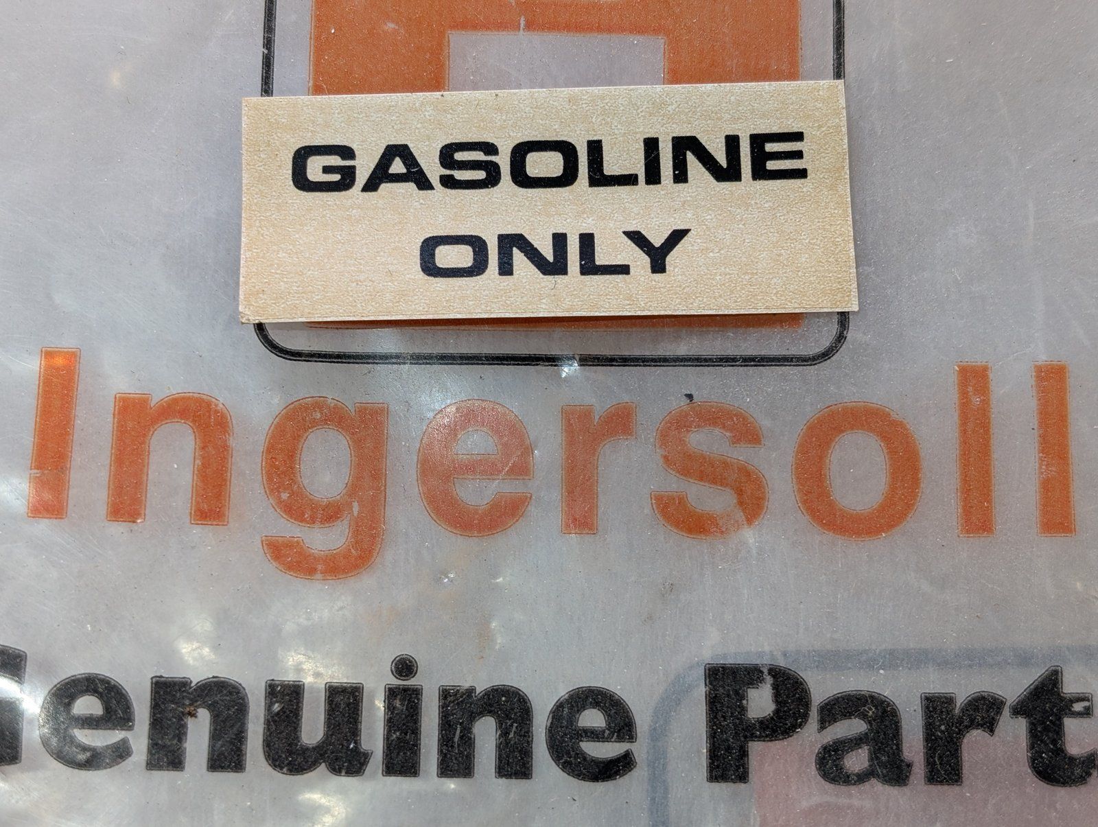 C14066 DECAL - GASOLINE ONLY C29031 - Ingersoll/Case Tractor Part