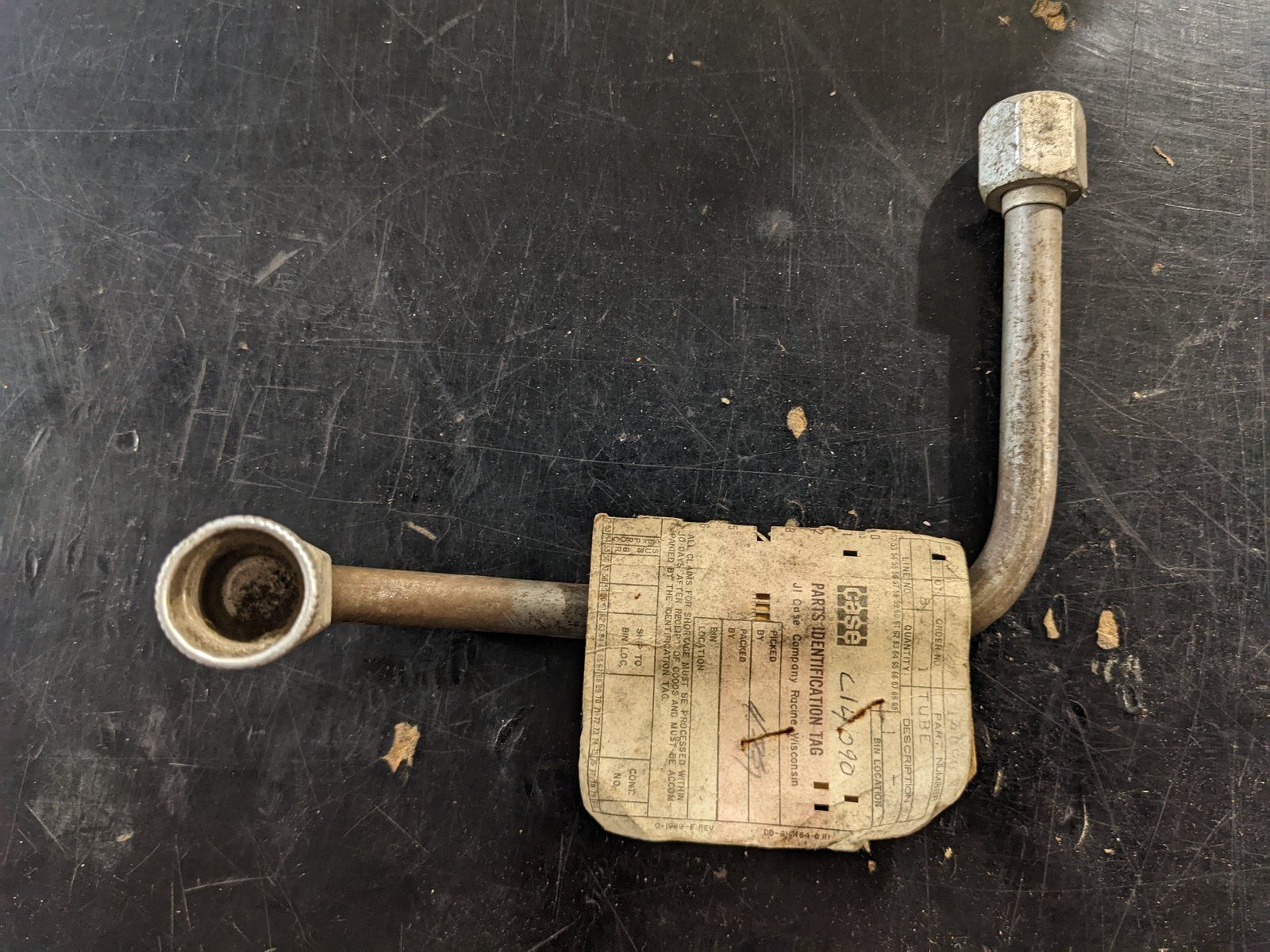 C14090 TUBE - FRONT VALVE TO LOWER PORT 155 - Ingersoll/Case Tractor Part